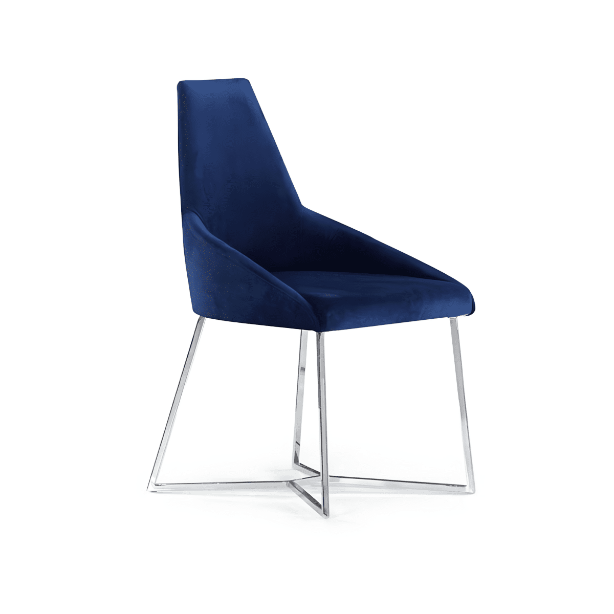 Set di sedie da pranzo "Enzio" imbottite in tessuto con struttura in metallo cm 52x48 90h - MondoViro