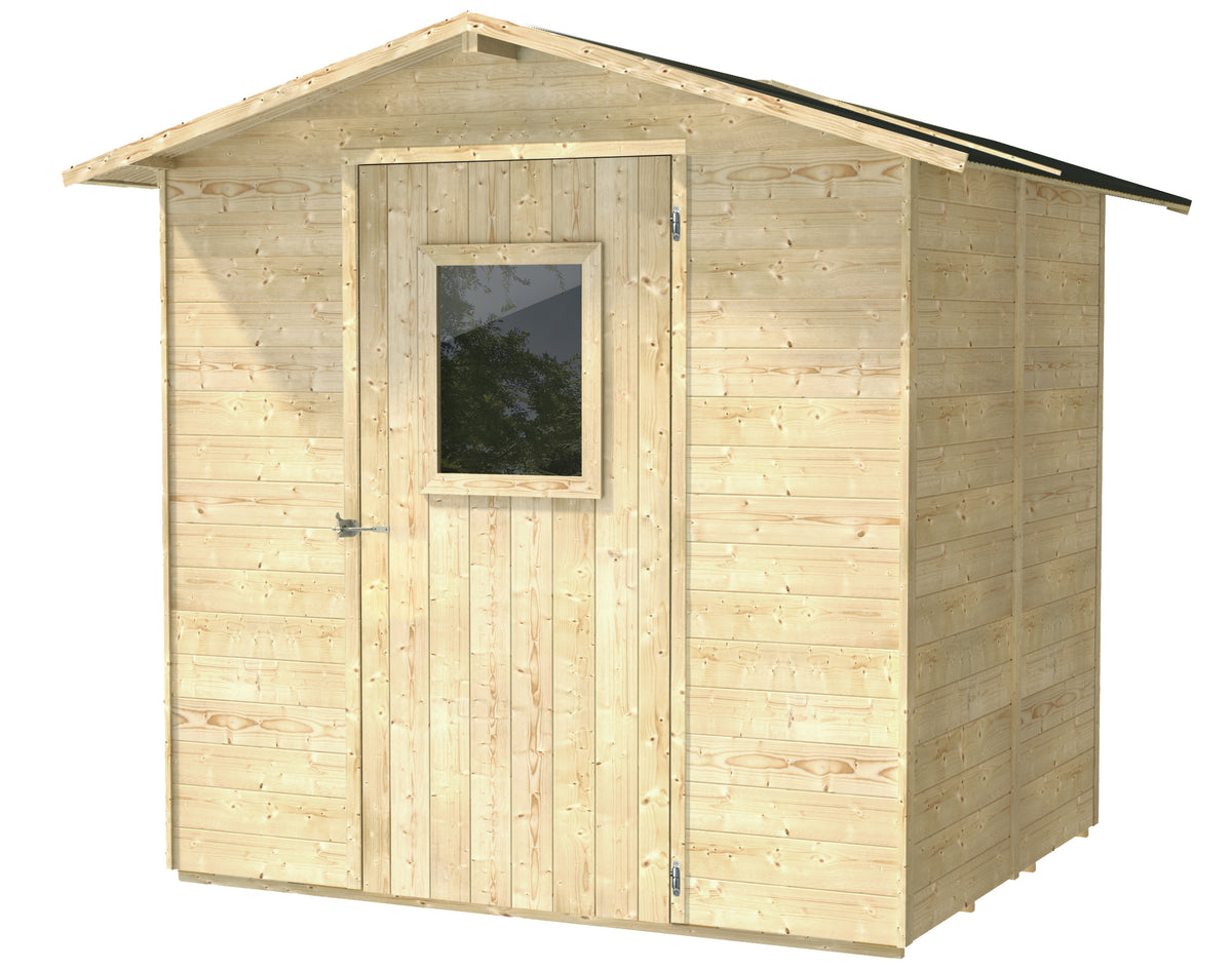 Casetta in legno da giardino "Vaniglia" porta singola finestrata PEFC cm 200x200 214h