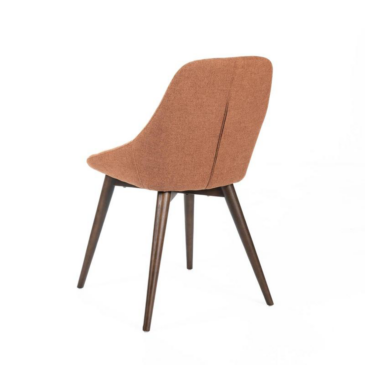Set di sedie moderne da pranzo in tessuto "Zaira" struttura in legno cm 49x58 85h