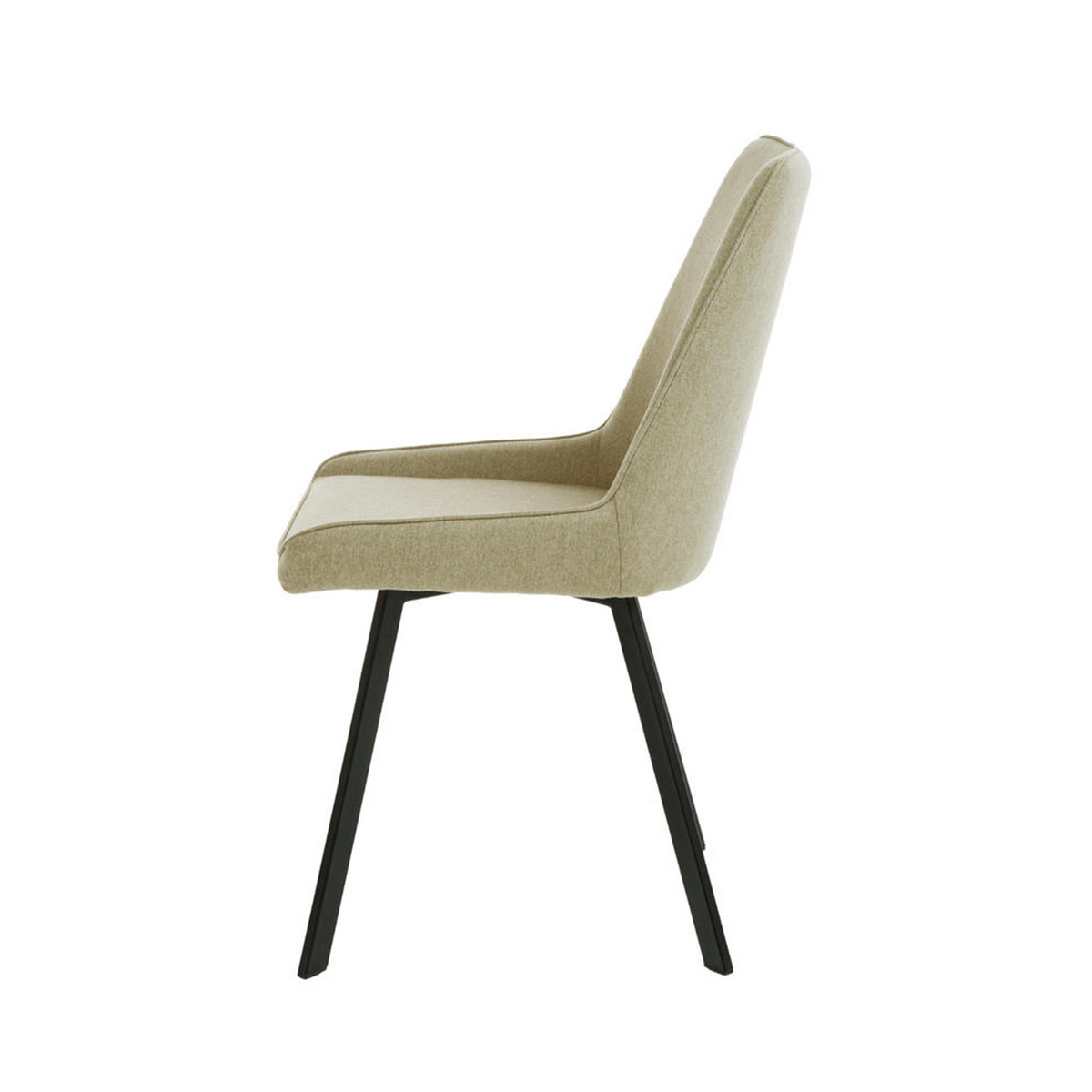 Set di sedie moderne in tessuto da soggiorno "Woody" con gambe in metallo cm 46x57 80h