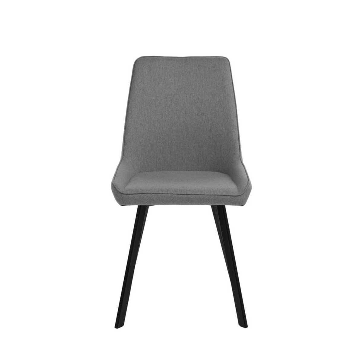 Set di sedie moderne in tessuto da soggiorno "Woody" con gambe in metallo cm 46x57 80h