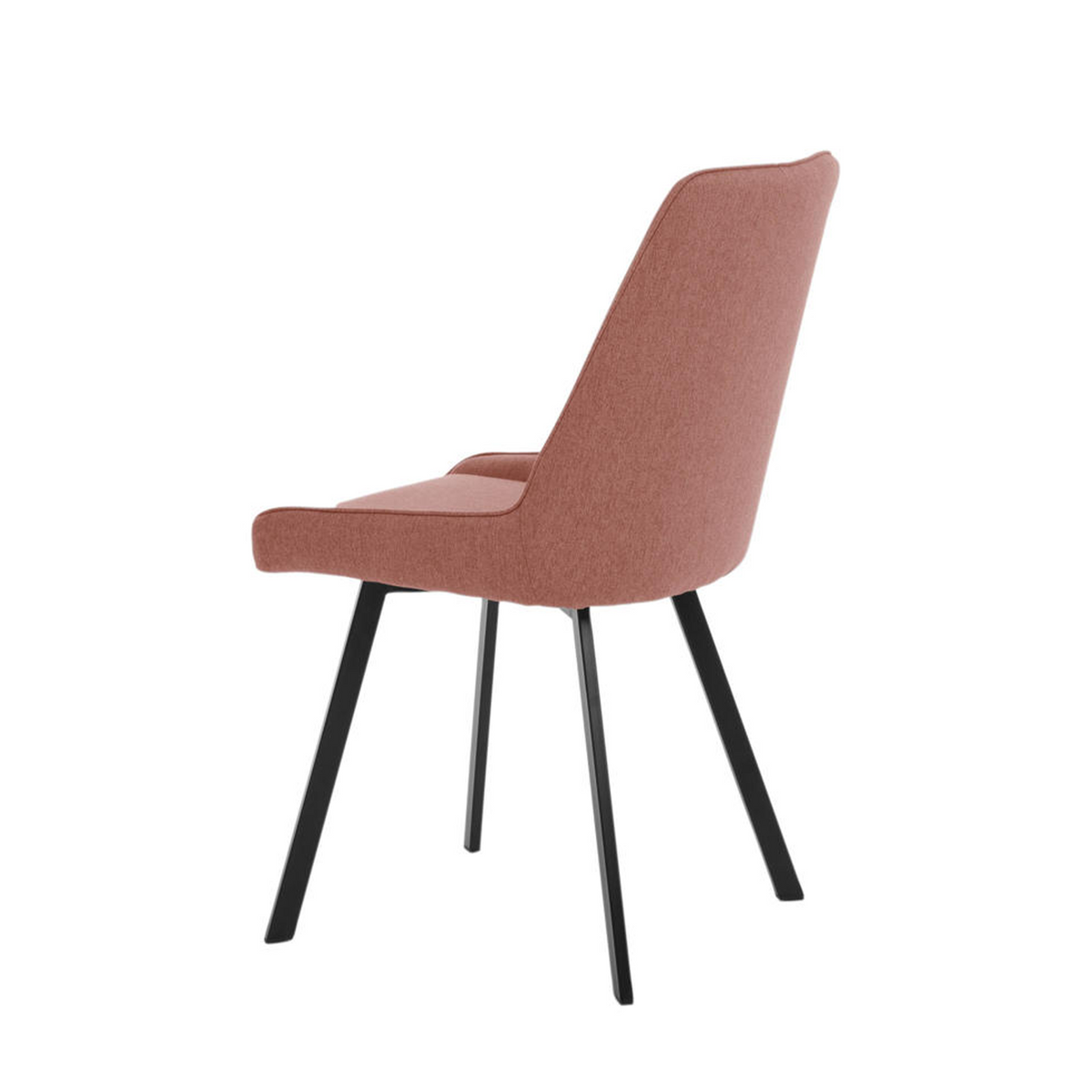 Set di sedie moderne in tessuto da soggiorno "Woody" con gambe in metallo cm 46x57 80h