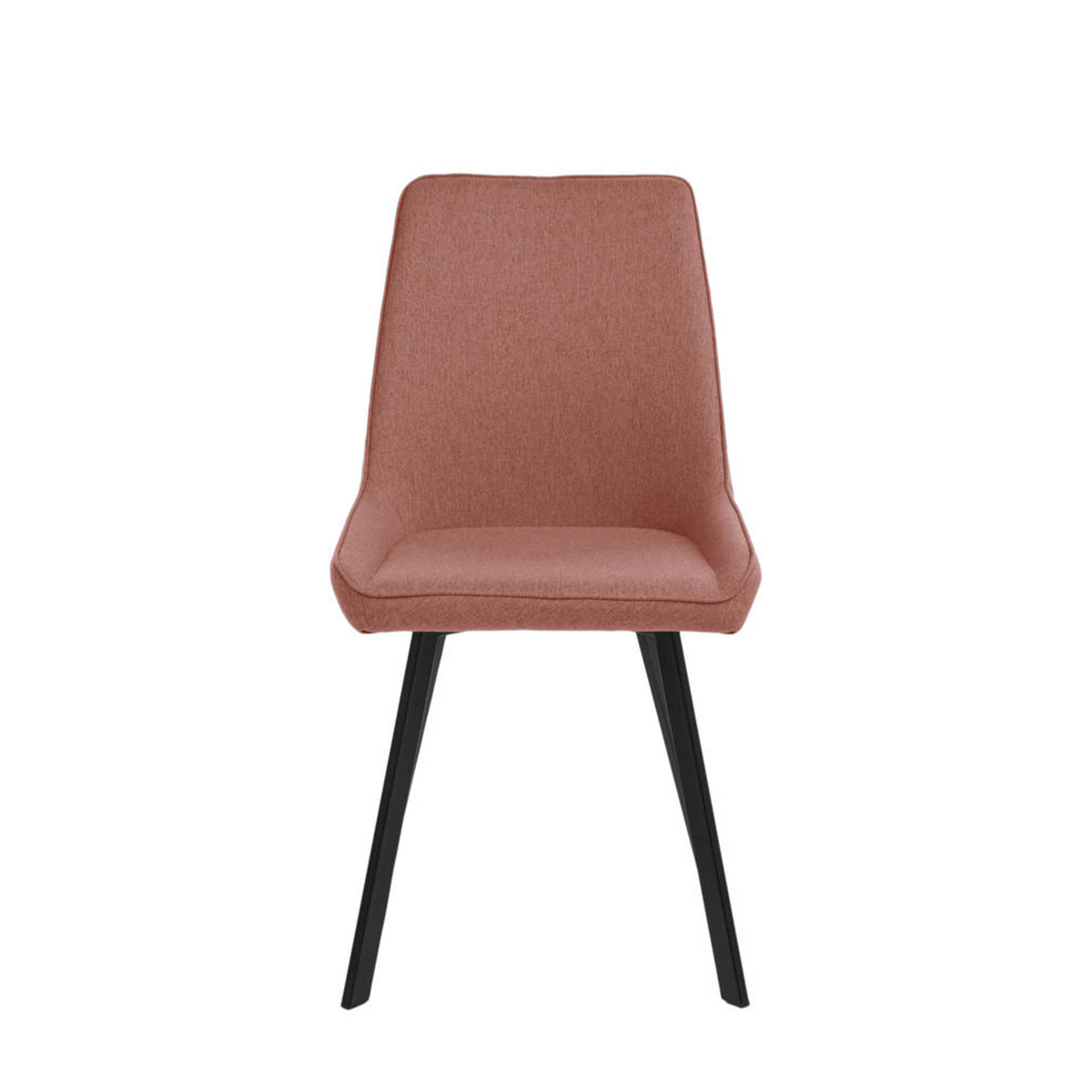 Set di sedie moderne in tessuto da soggiorno "Woody" con gambe in metallo cm 46x57 80h