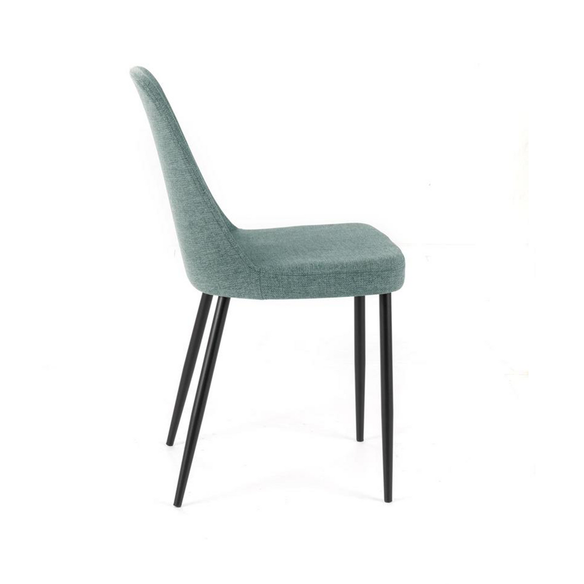 Set di sedie moderne in tessuto "Giglio" con gambe in metallo verniciato cm 46x55 85h