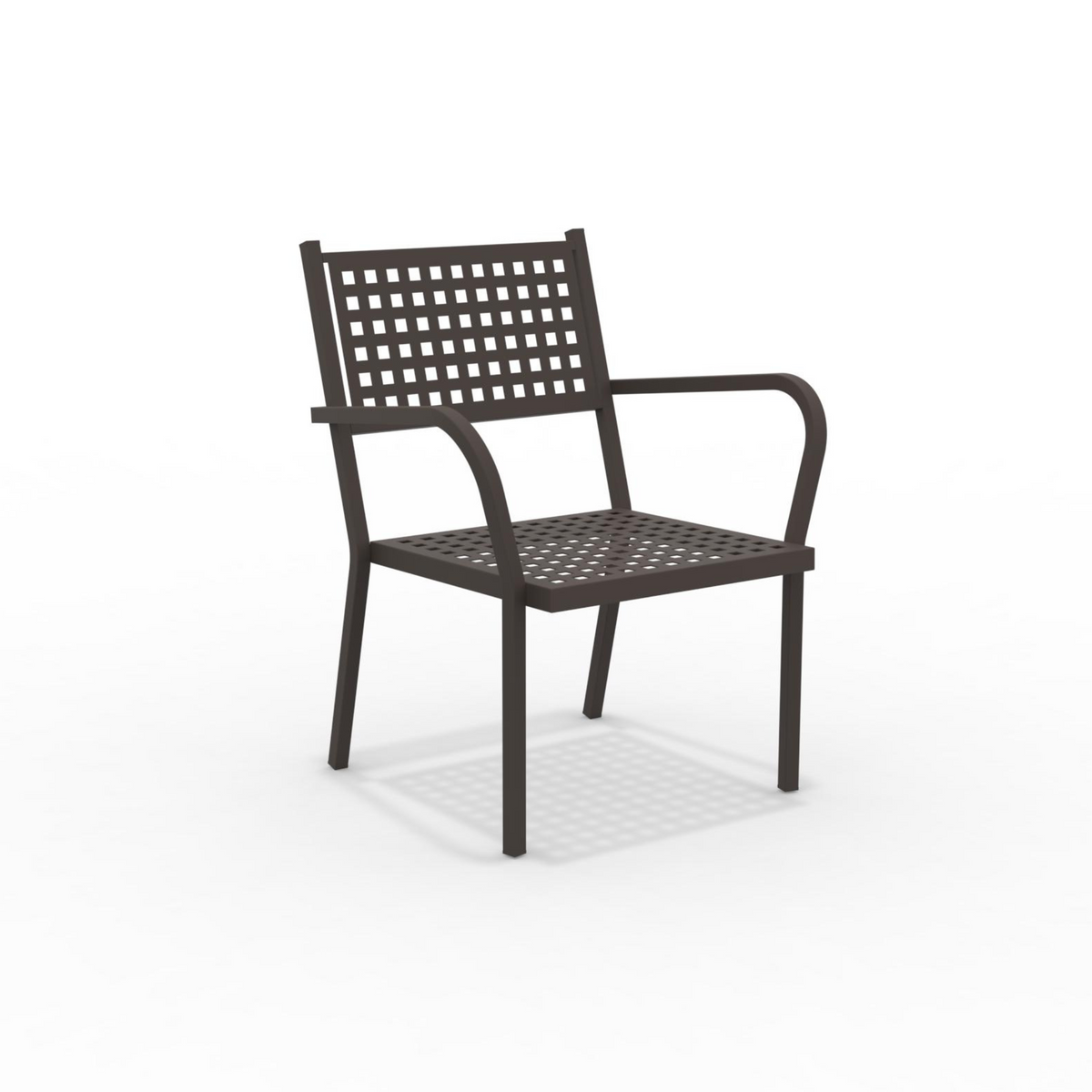 Poltrone moderne "Alice" basse in metallo impilabili da giardino cm 65x63 77h