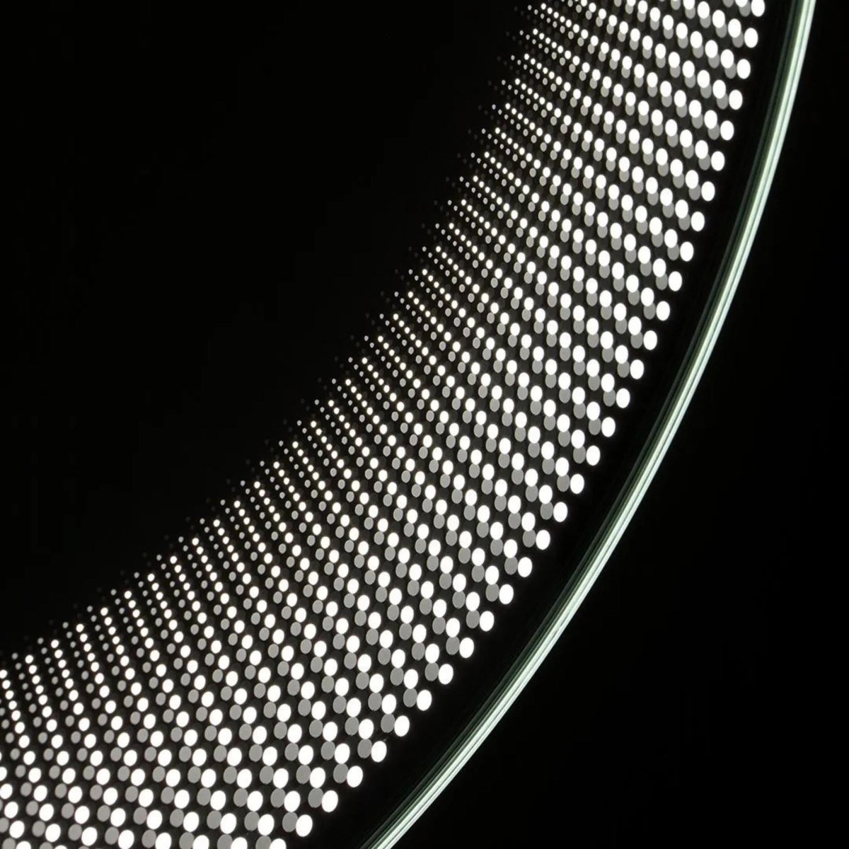 Specchio rotondo con cornice illuminata a led "Eclisse" in alluminio cm 60x60 - MondoViro