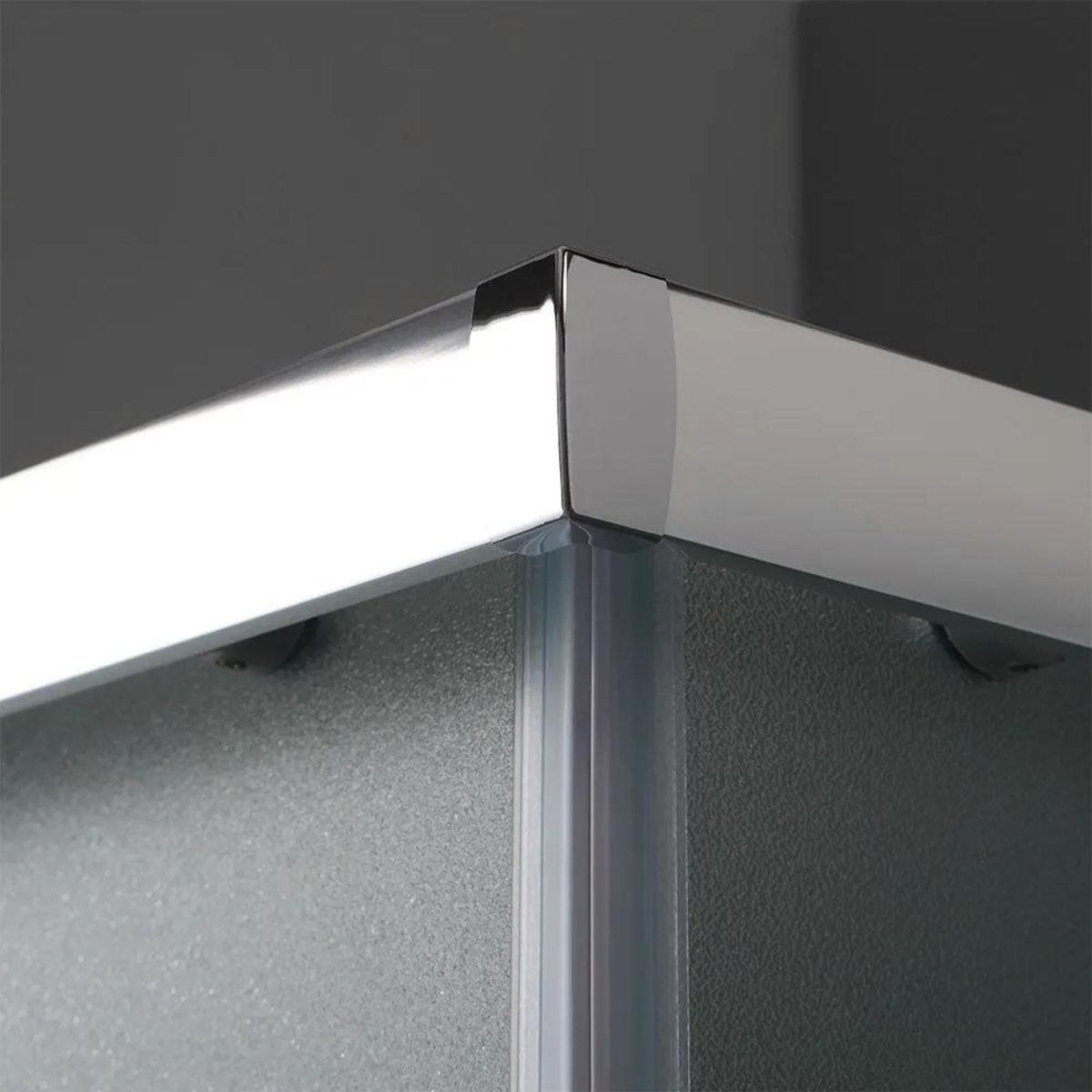 Box doccia quadrato con ante scorrevoli "Genova Two" in vetro temperato opaco h 185 cm - MondoViro