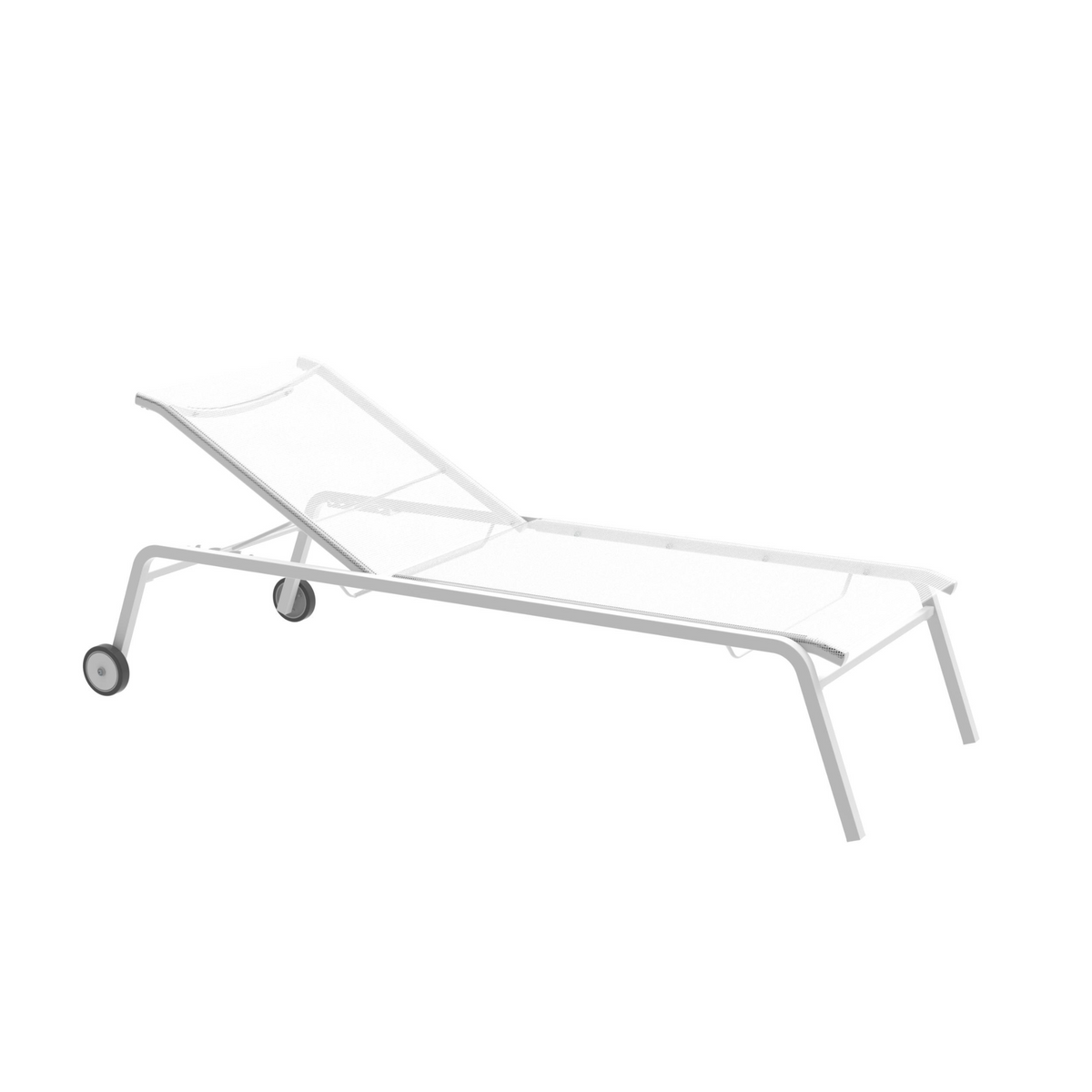 Lettino prendisole in tessuto e alluminio "Alice4" da giardino impilabile cm 198x80 97h