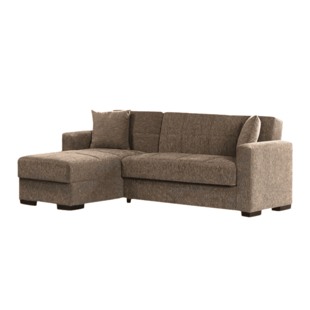 Divano prontoletto "Karida" con meridienne reversibile e vano contenitore cm 227x74/175 77h - MondoViro