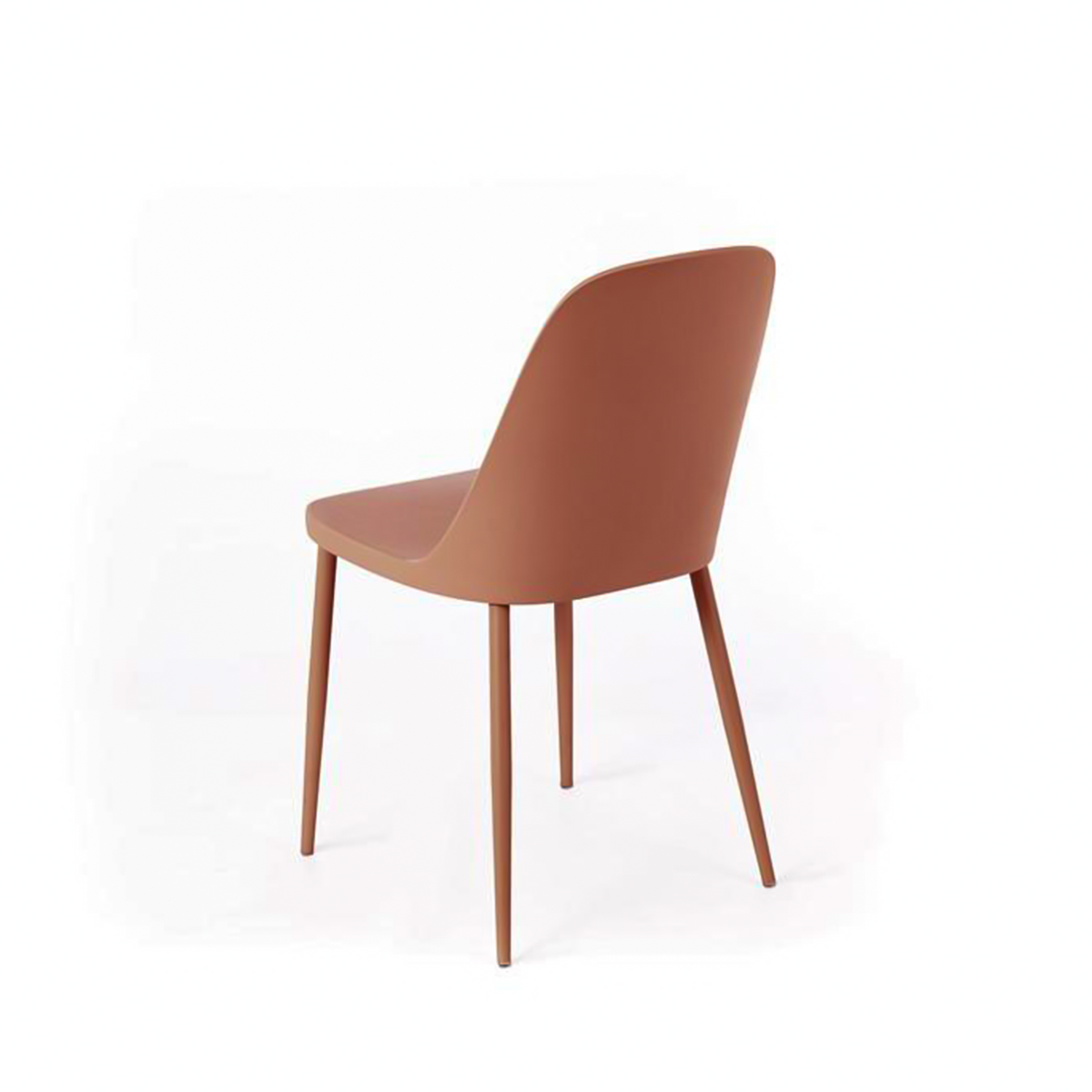 Set di sedie moderne in polipropilene "Paola" con gambe in metallo verniciato