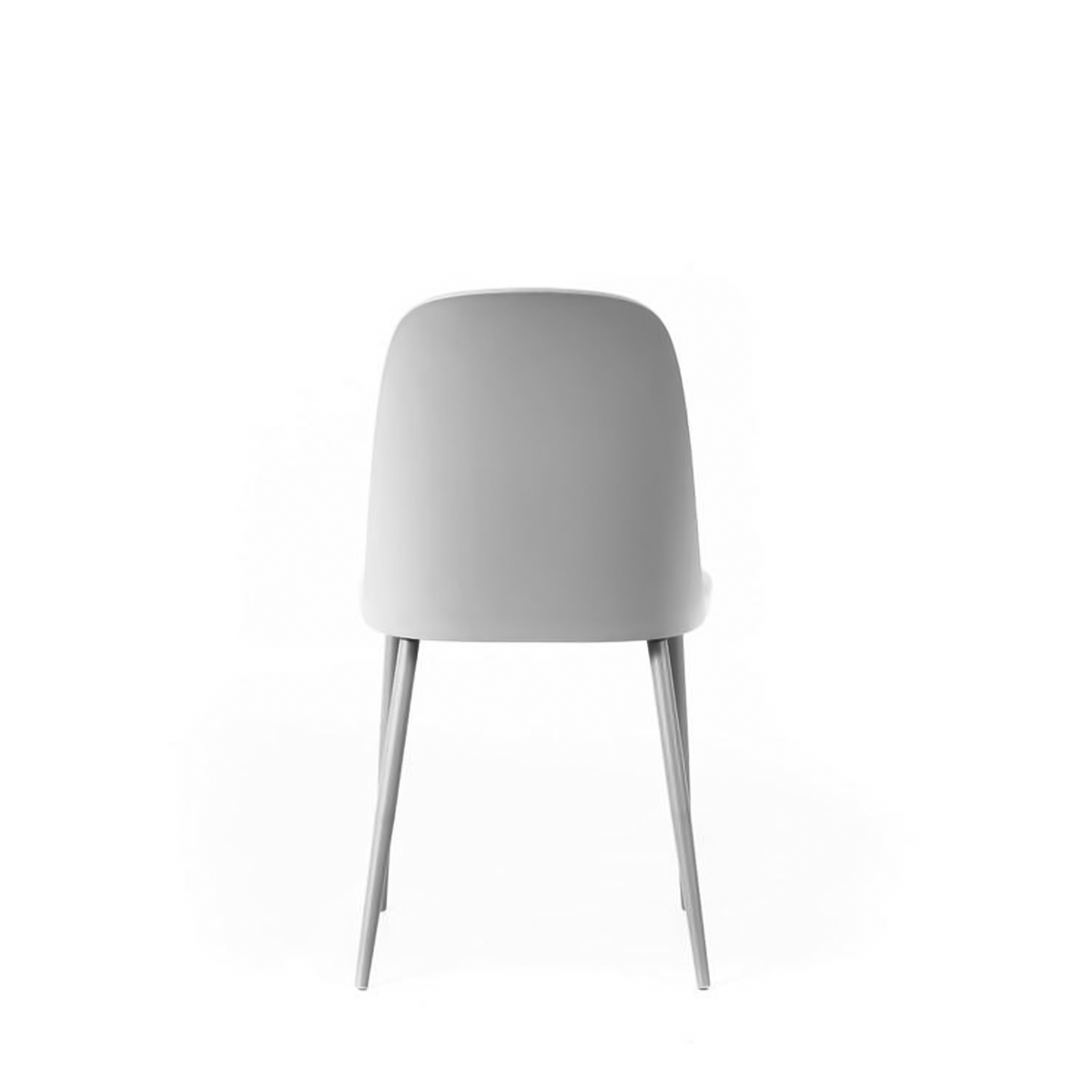 Set di sedie moderne in polipropilene "Paola" con gambe in metallo verniciato