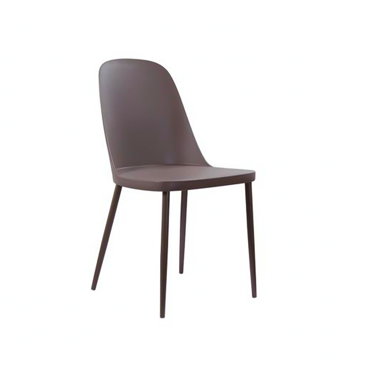Set di sedie moderne in polipropilene "Paola" con gambe in metallo verniciato
