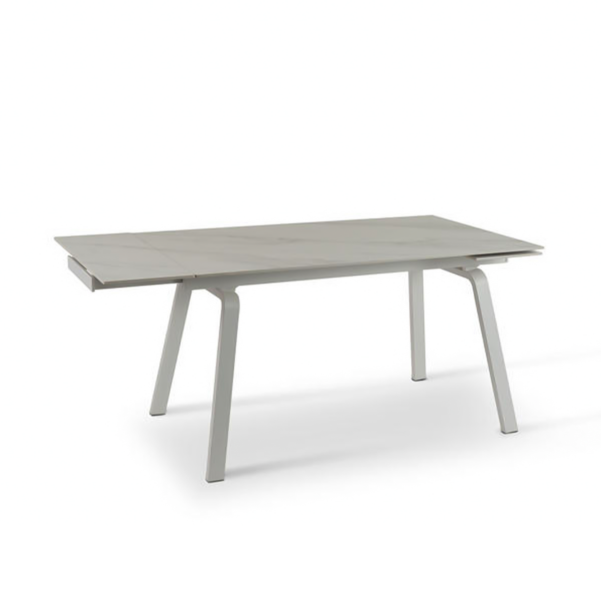 Tavolo allungabile "Zante" piano in pietra effetto marmo cm 200x80 76h