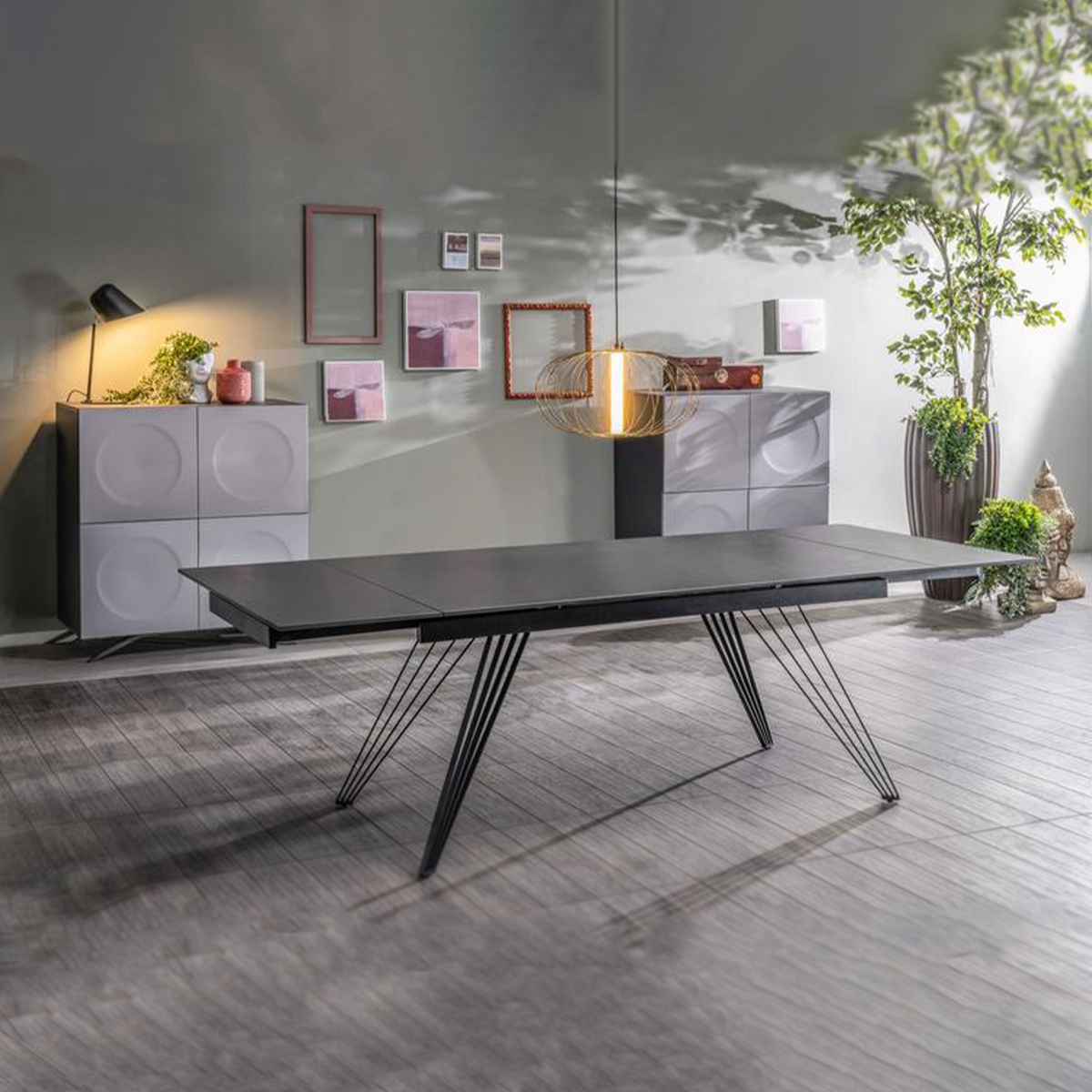 Tavolo allungabile "David1" piano in ceramica cm 160/240x90 76h
