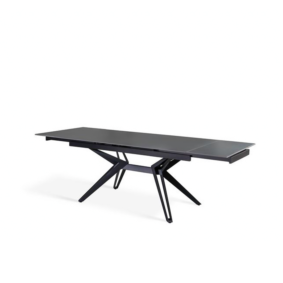 Tavolo moderno da pranzo "Horeca" allungabile con piano in ceramica effetto marmo