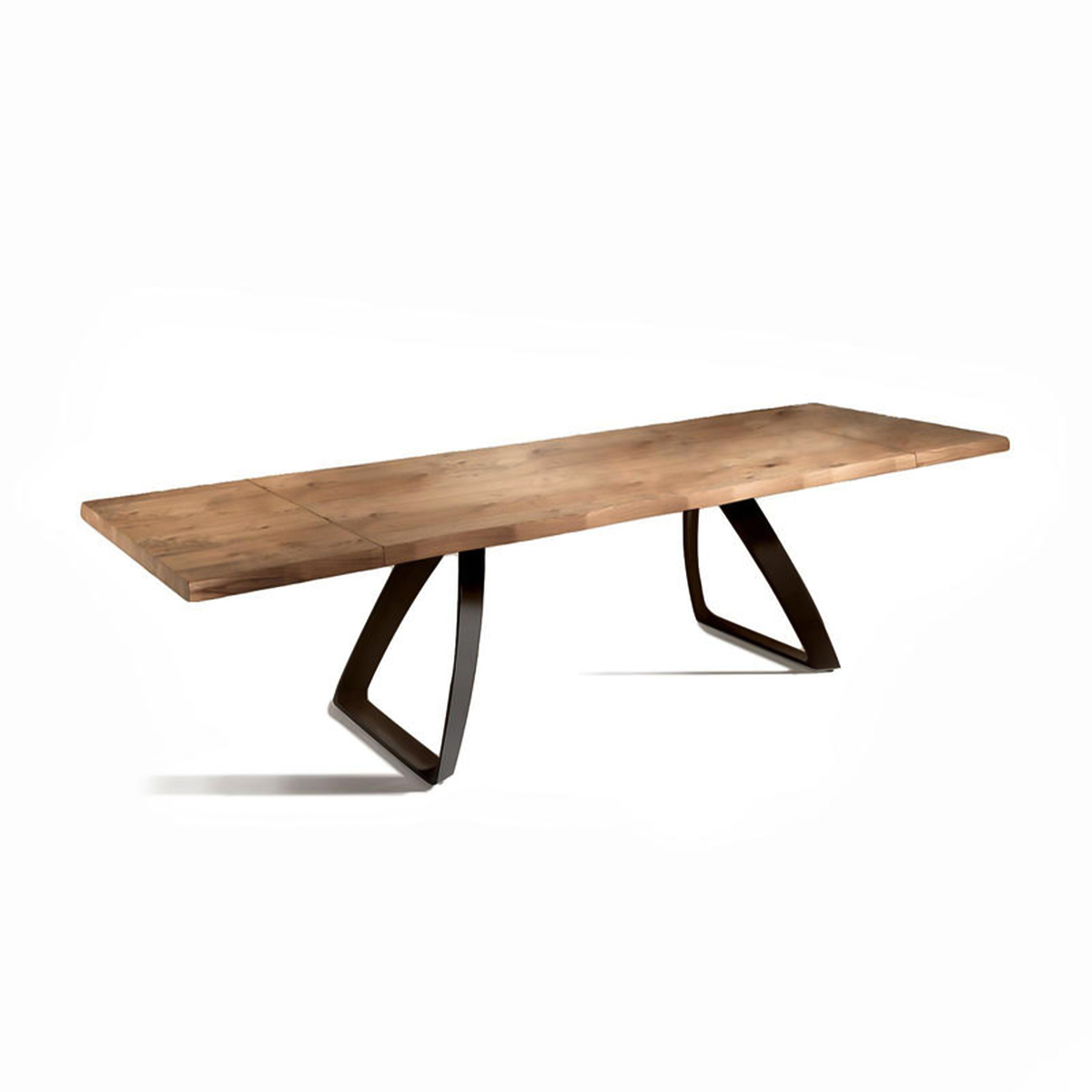 Tavolo allungabile "Gabriel" piano in legno gambe in metallo cm 300x100 76h