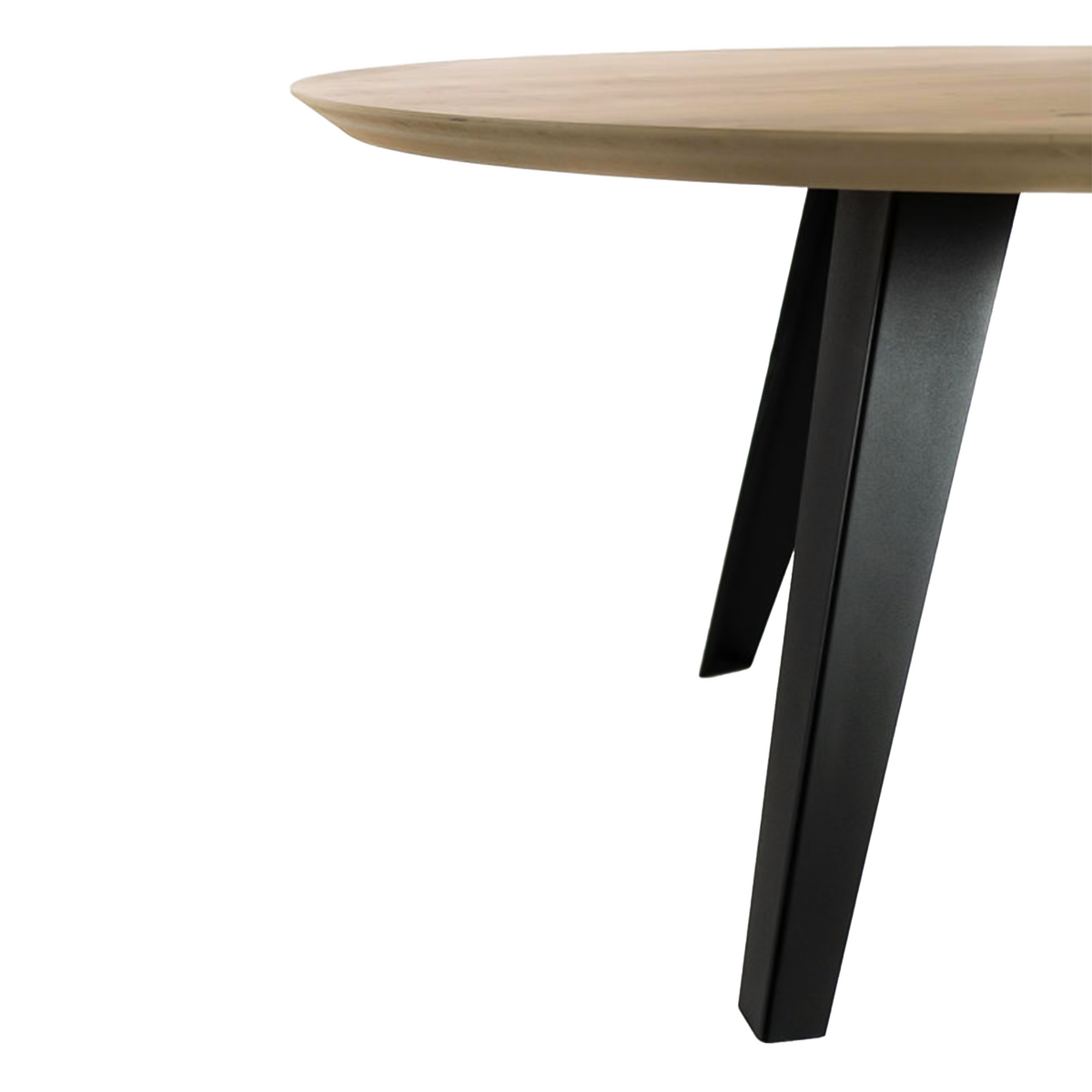 Tavolo tondo in legno "Dorian" gambe in metallo cm 130x130 76h