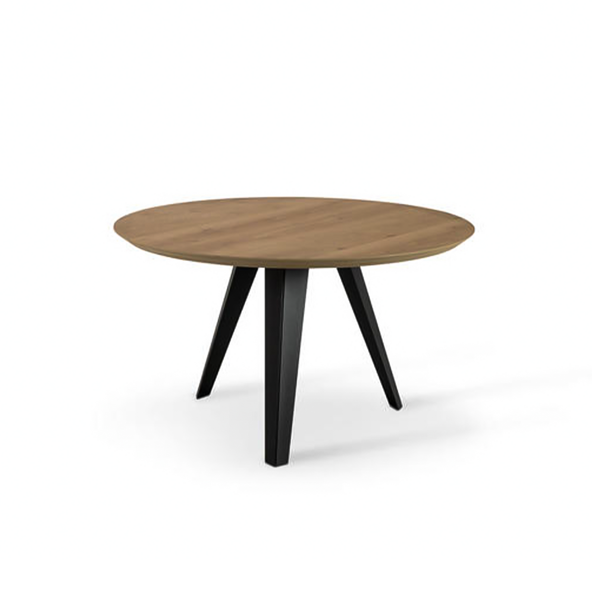 Tavolo tondo in legno "Dorian" gambe in metallo cm 130x130 76h