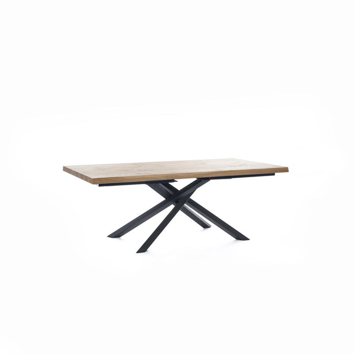 Tavolo allungabile "Théodore" piano in legno e gambe in metallo cm 160/240x90 76h