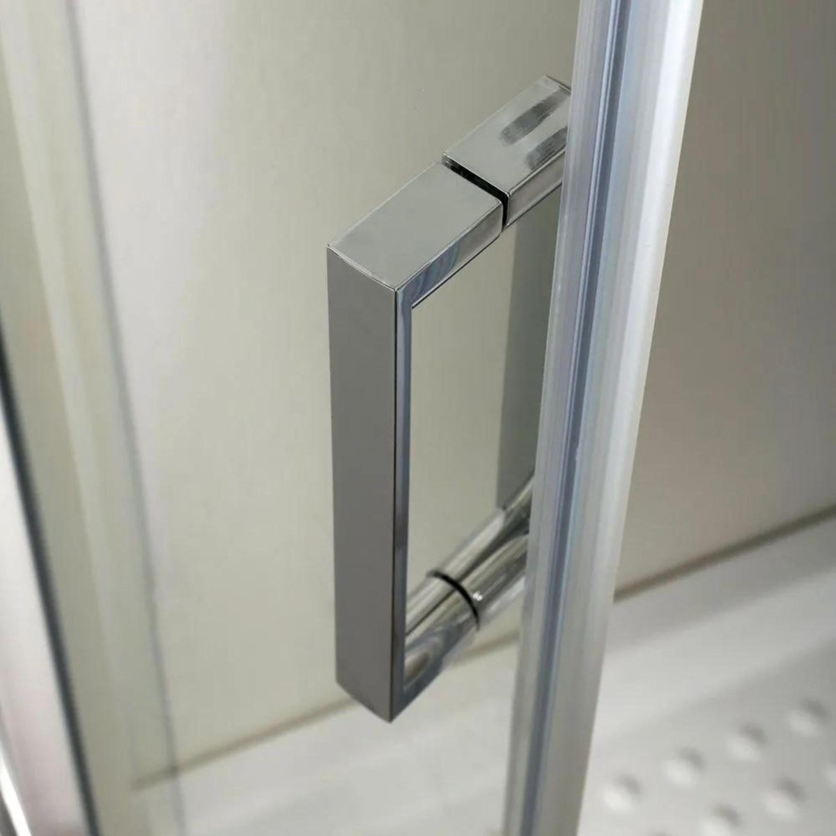 Box doccia stondato semicircolare "Lima" in vetro temperato trasparente cm 80x80 185h - MondoViro