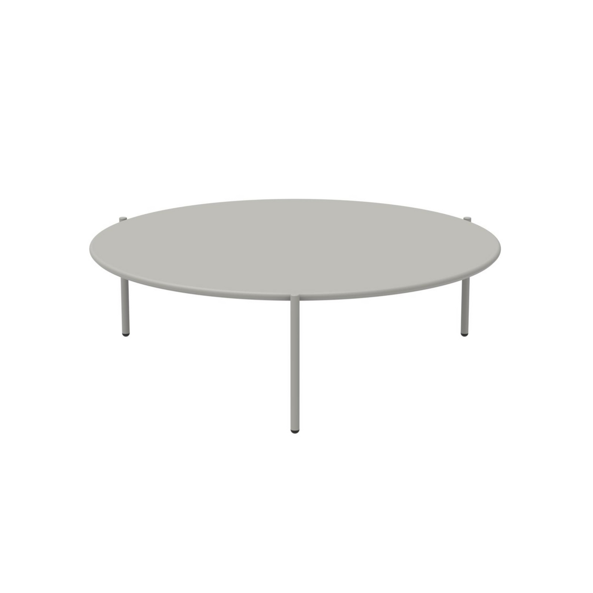 Tavolo basso da caffè tondo in metallo verniciato "Aria3" impilabile cm 110x110 35h