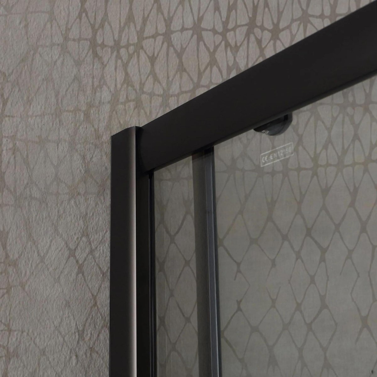 Box doccia quadrato "Cielo" in vetro trasparente con profilo nero opaco h 190 cm - MondoViro