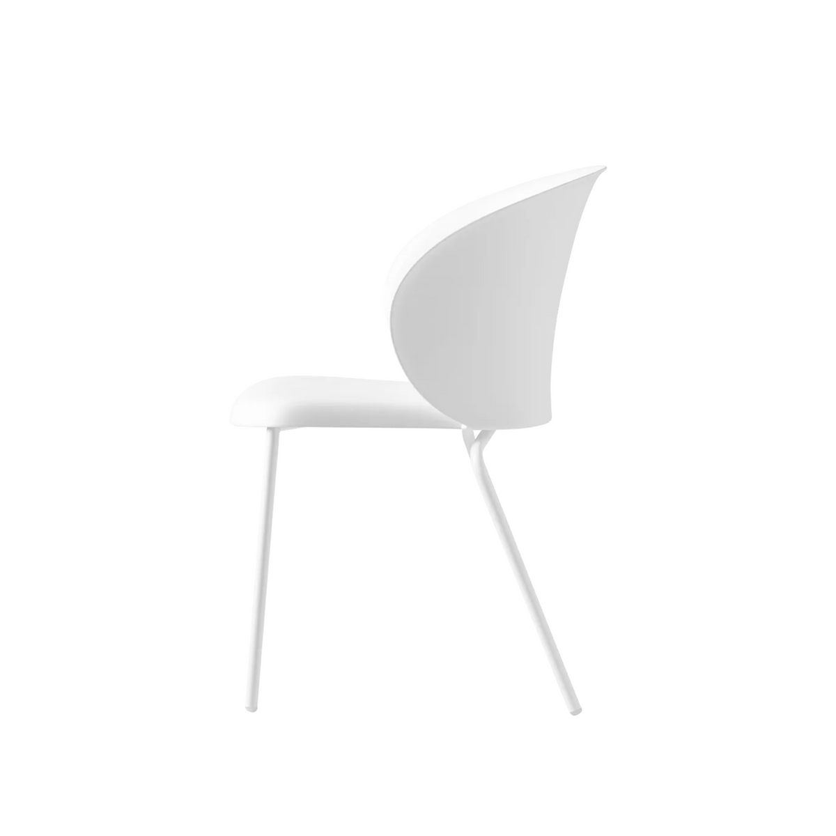 Set di sedie moderne "Tuka" in metallo e polipropilene impilabili cm 55x59 86h