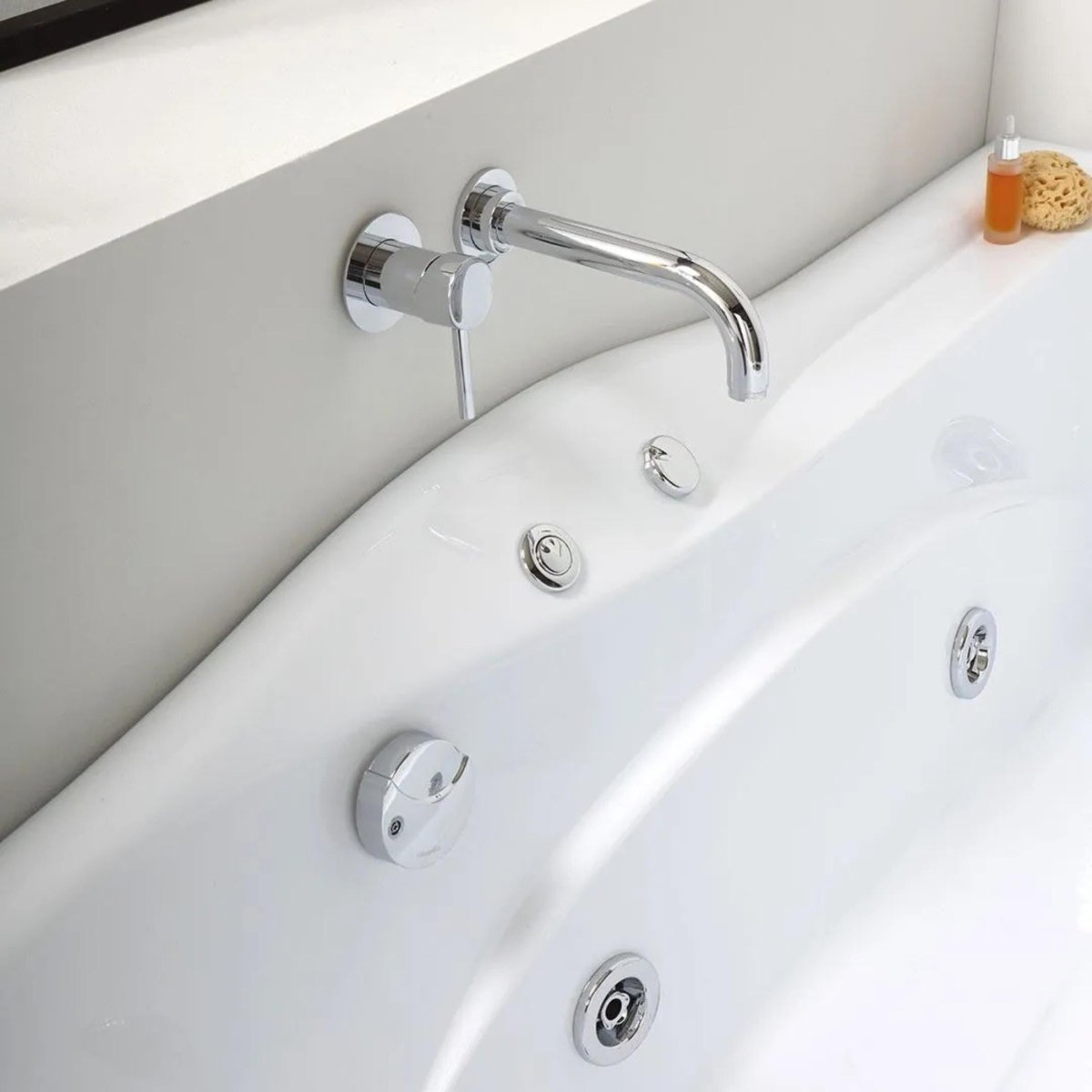 Vasca da bagno con idromassaggio "Doris" ad incasso su 3 pareti cm 170x78 65h - MondoViro