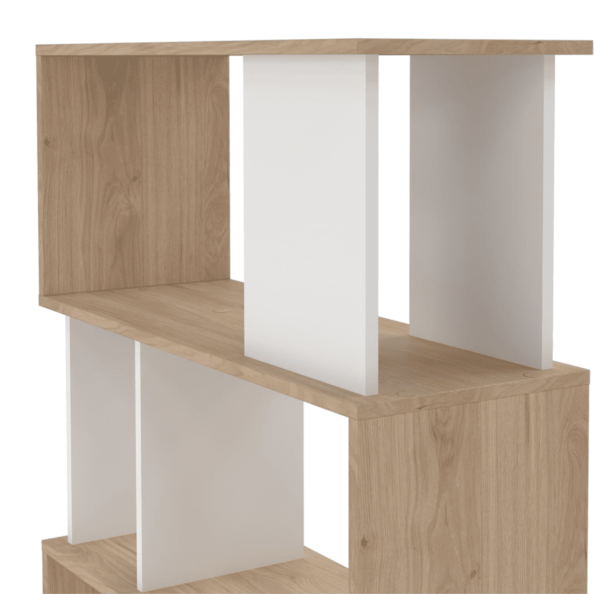Libreria moderna alta a giorno "Maze" 5 ripiani in legno da soggiorno cm 80x29,5 173,5h - MondoViro