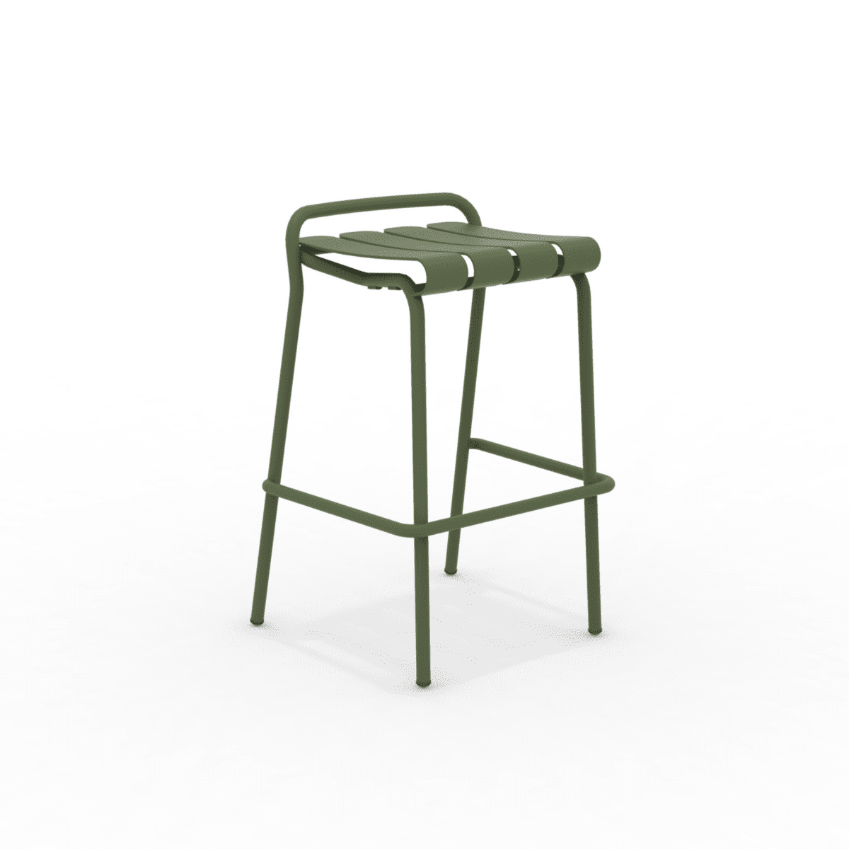Set di sgabelli alti in alluminio "Verdea" da giardino impilabili cm 48x49 82h - MondoViro