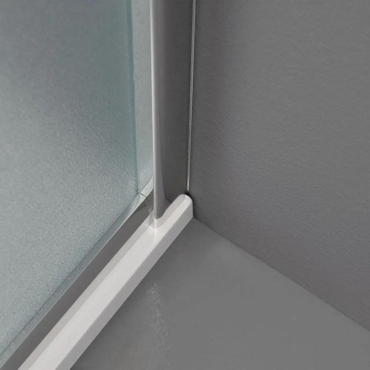 Box doccia quadrato con ante scorrevoli "Genova Two" in vetro temperato opaco h 185 cm - MondoViro