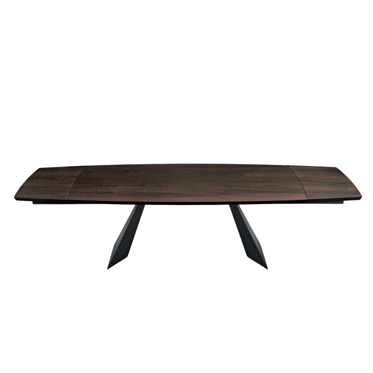 Tavolo allungabile moderno "Nora" con base in metallo e piano in rovere - MondoViro