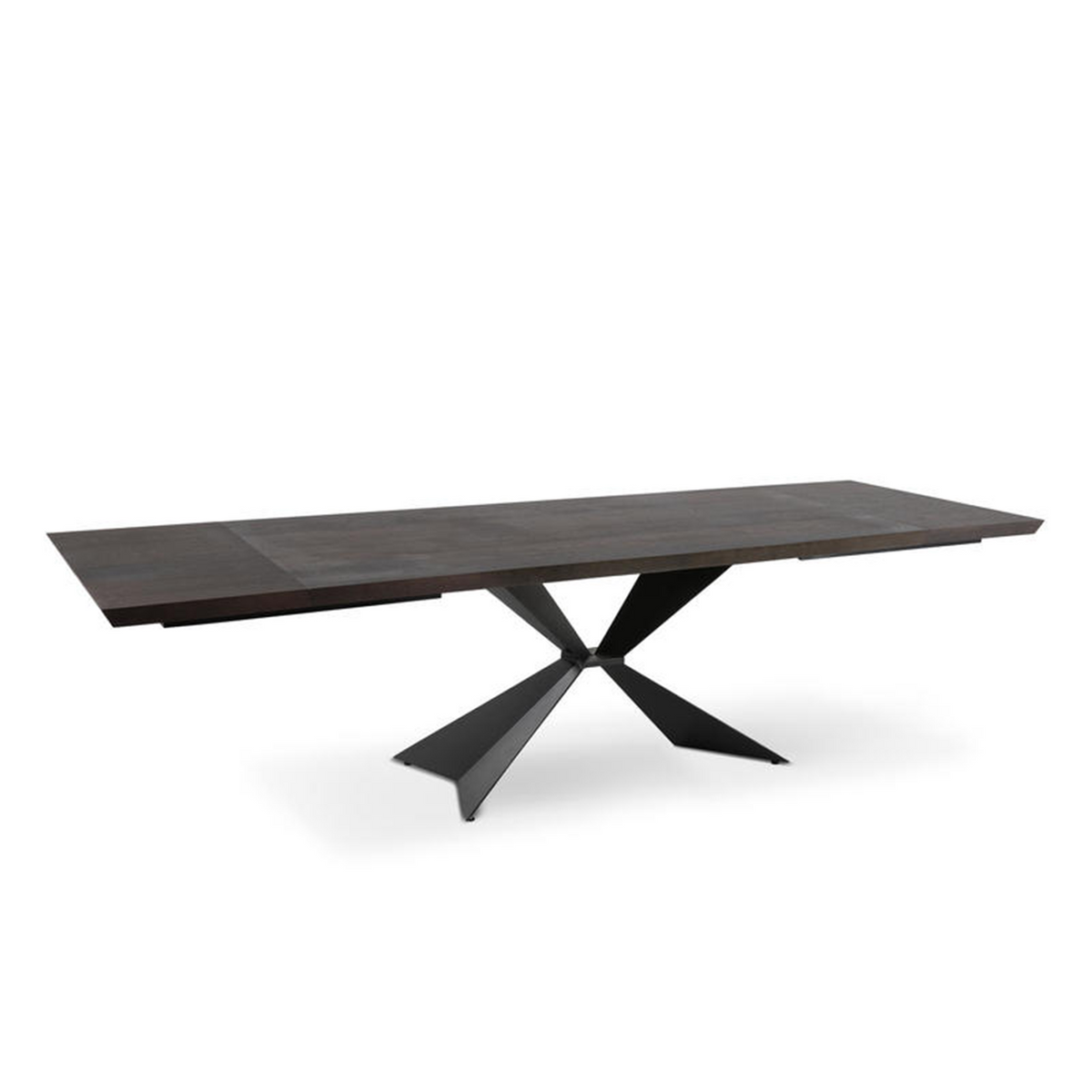 Tavolo allungabile "Nilo" piano in legno gambe in metallo cm 160/240x90 76h