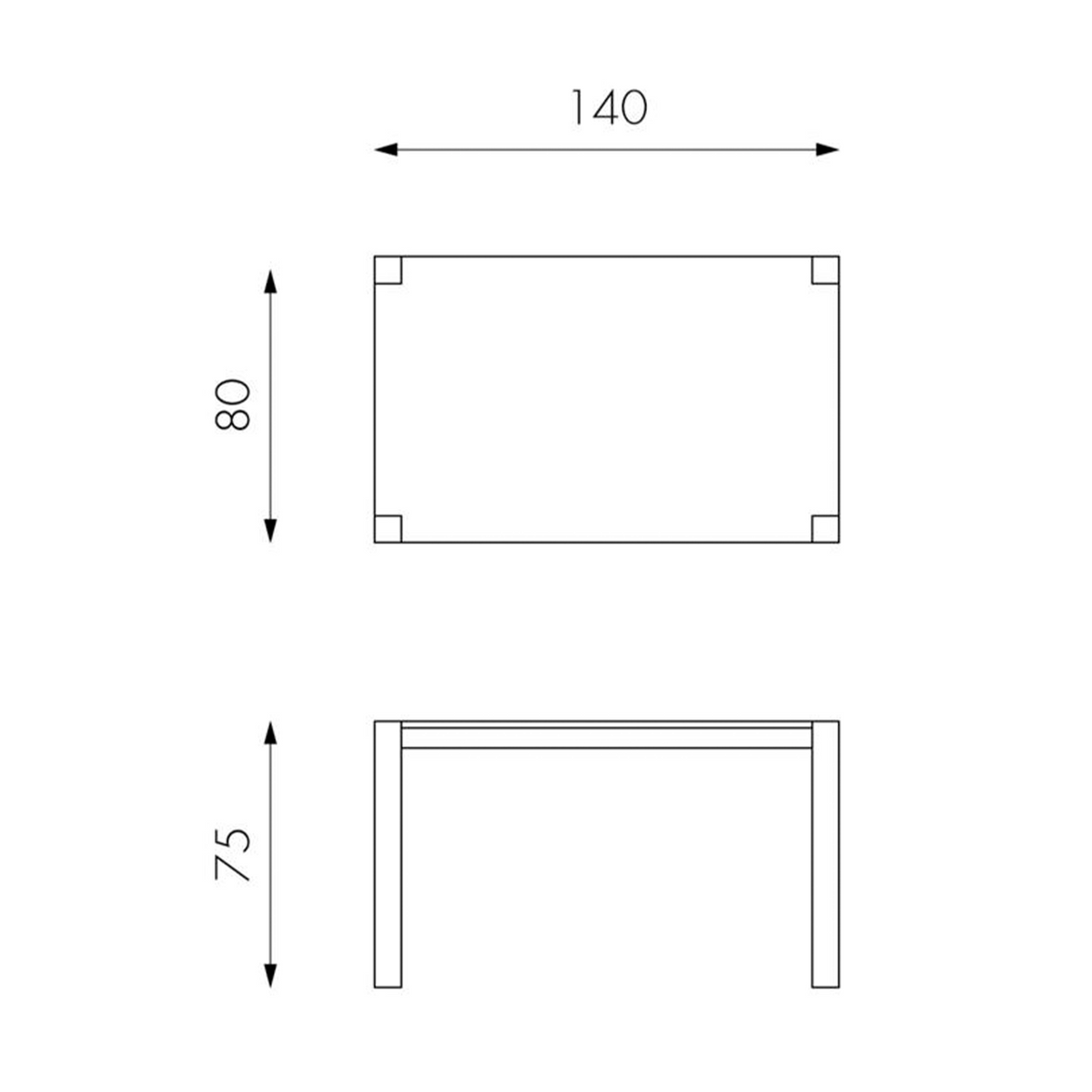 Tavolo allungabile "Spike" piano e gambe in legno 6 posti cm 140/190x80 75h