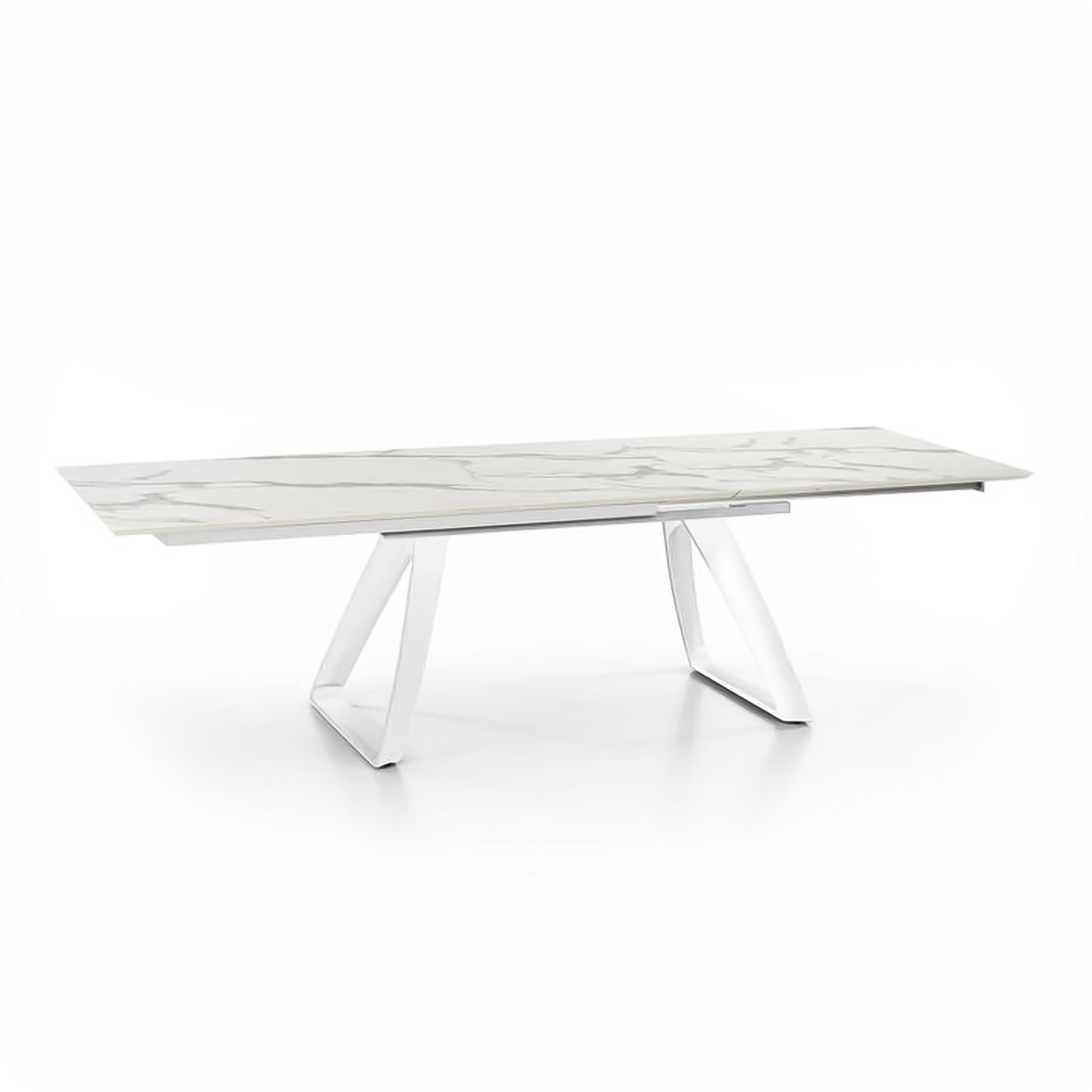 Tavolo allungabile "Hugo" piano in HPL gambe in alluminio 10 posti cm 270x90 76h