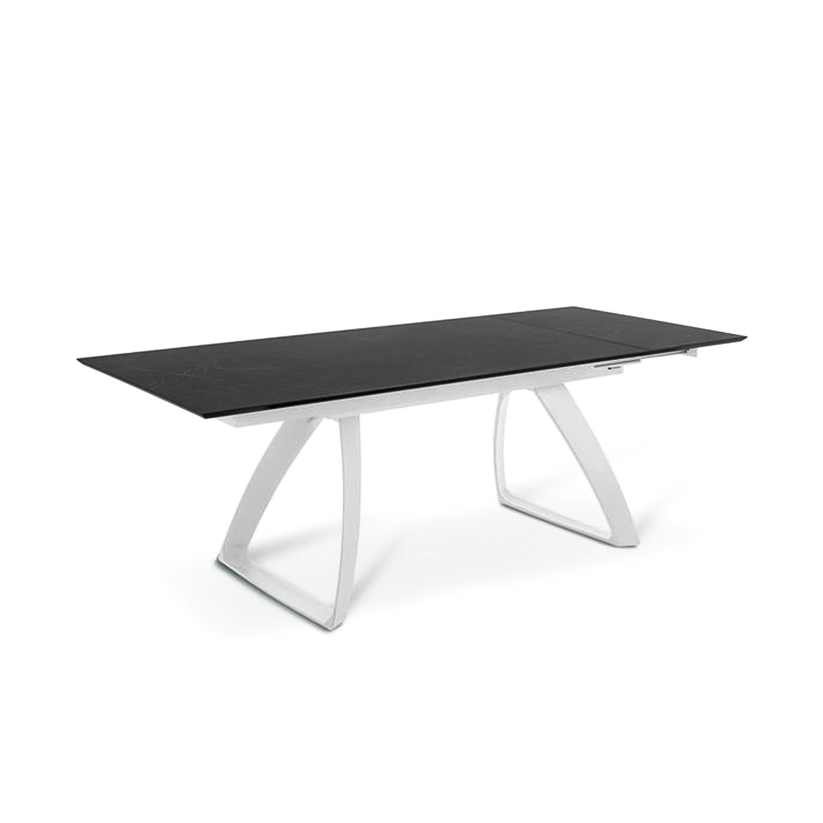 Tavolo allungabile "Hugo" piano in HPL gambe in alluminio 10 posti cm 270x90 76h