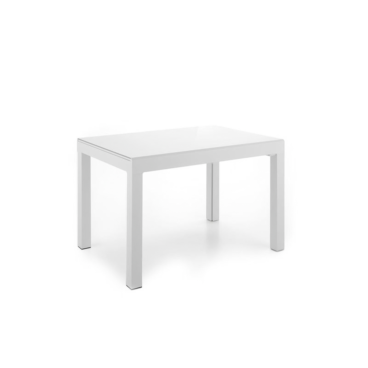 Tavolo allungabile "Rodi" piano in vetro struttura in metallo 10 posti cm 120/350x83 75h