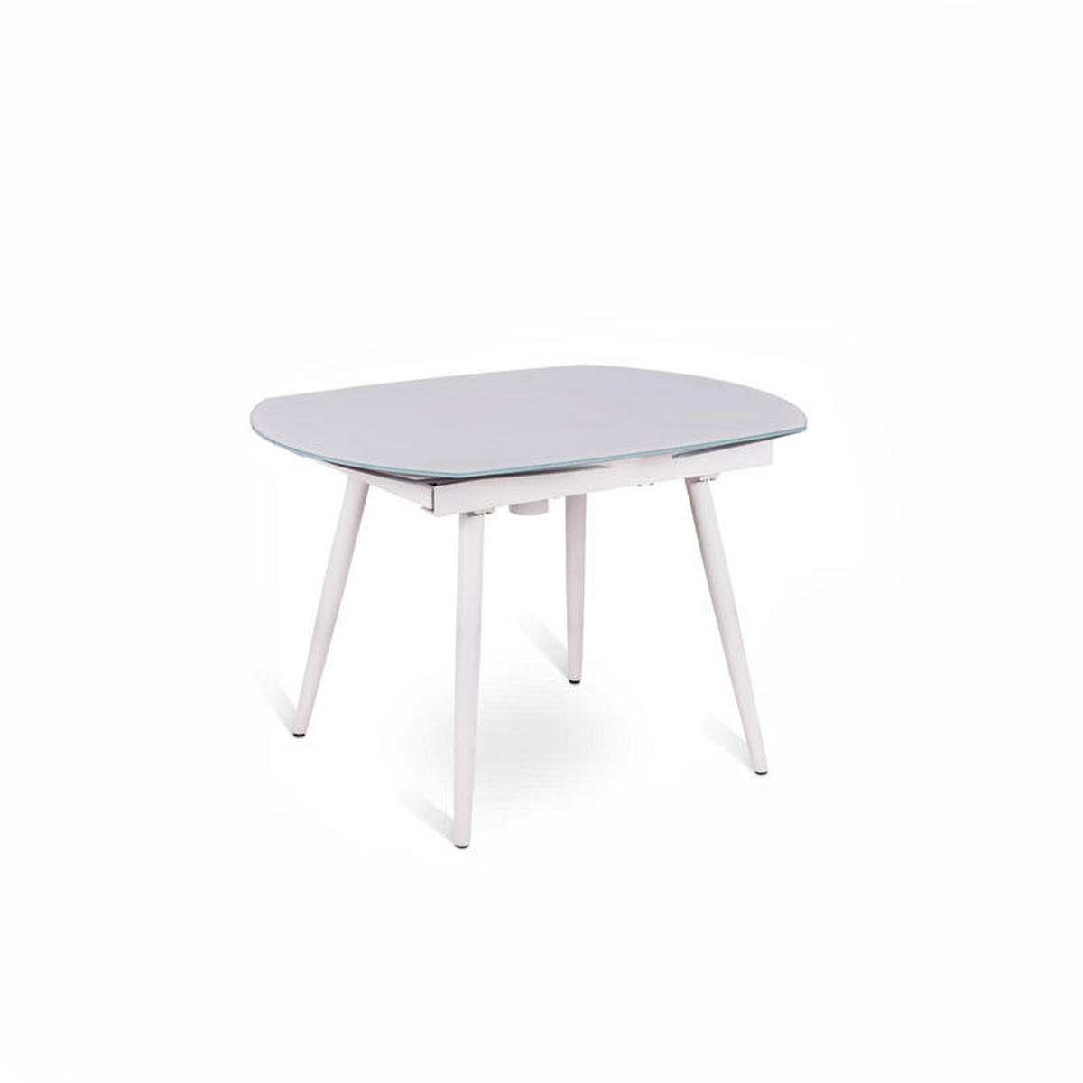 Tavolo allungabile in vetro temperato "Giulietta" struttura in metallo cm 120/180x90 76h