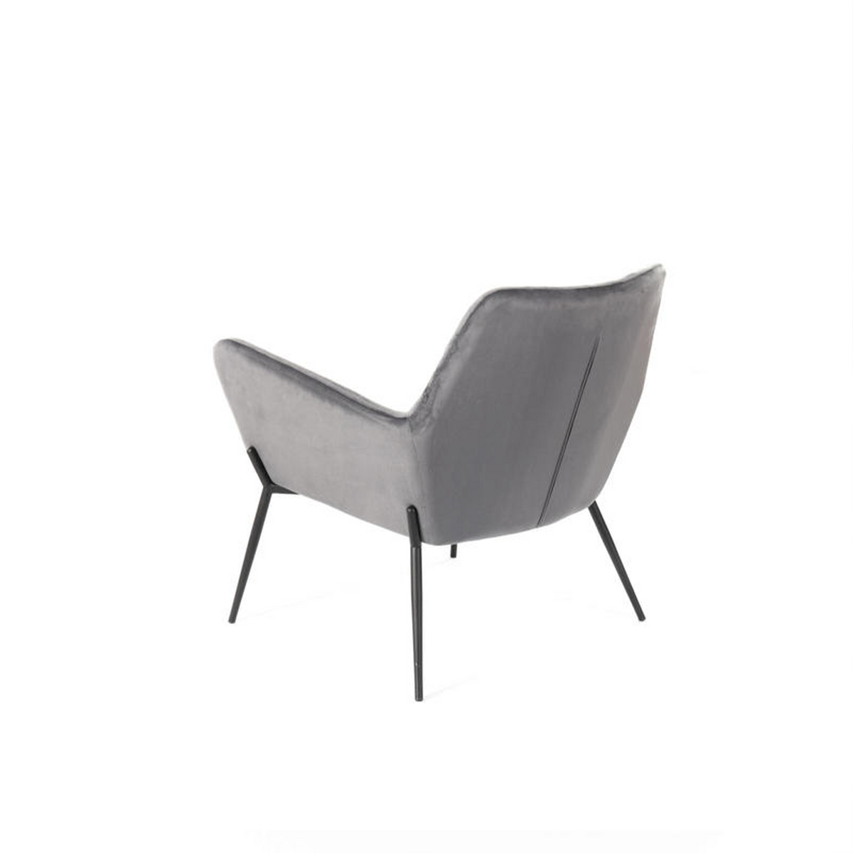 Poltrona imbottita "Gaia" moderna in velluto con gambe in metallo cm 70x72 79h