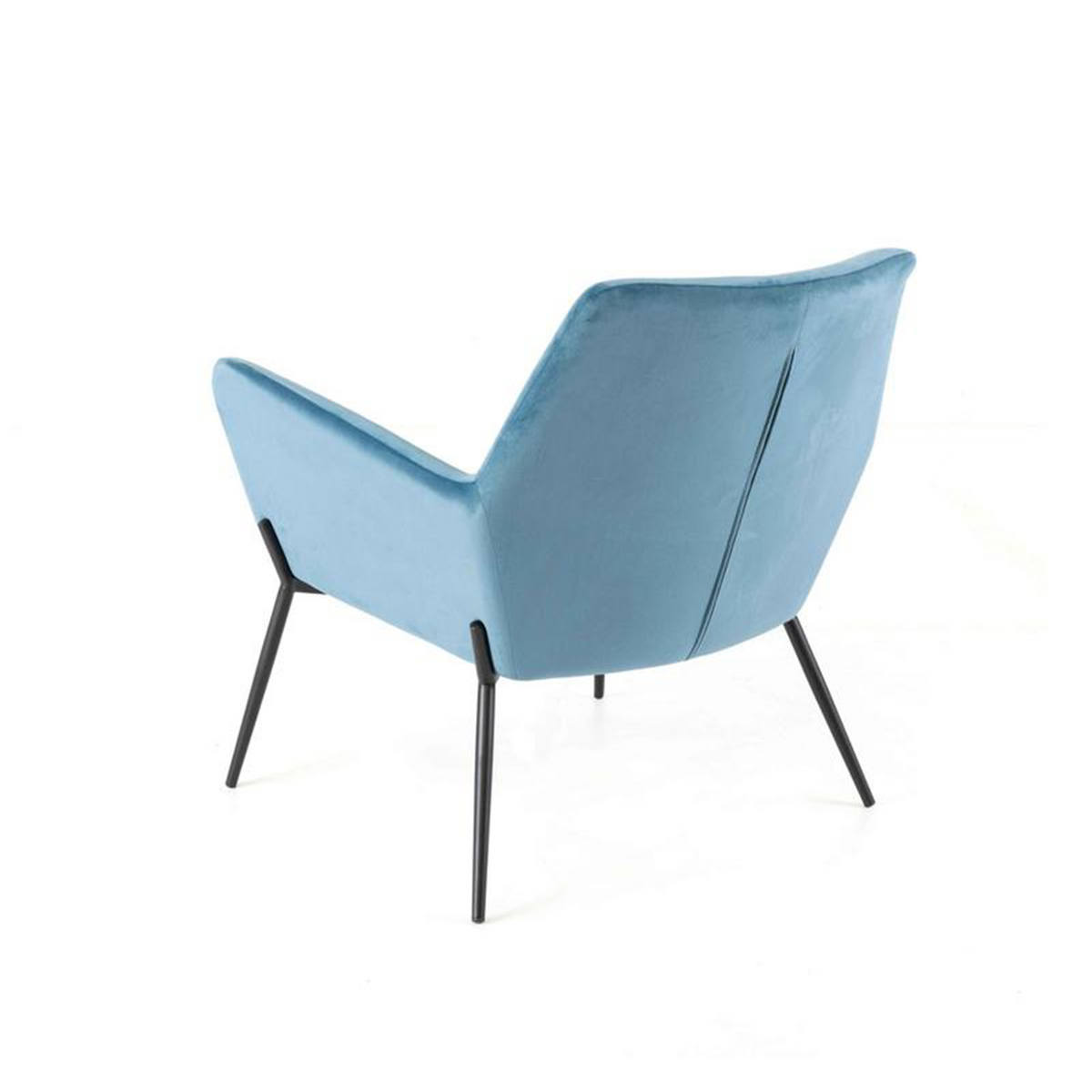 Poltrona imbottita "Gaia" moderna in velluto con gambe in metallo cm 70x72 79h