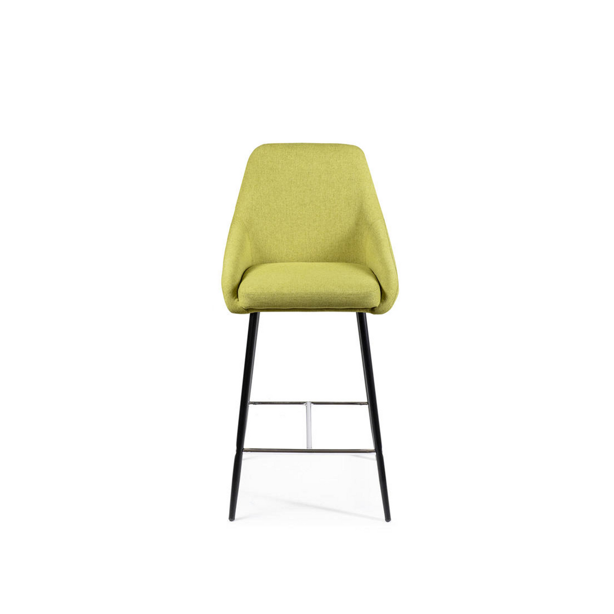 Set di sgabelli alti in tessuto poggiapiedi in metallo "Petit" cm 46x49 97h
