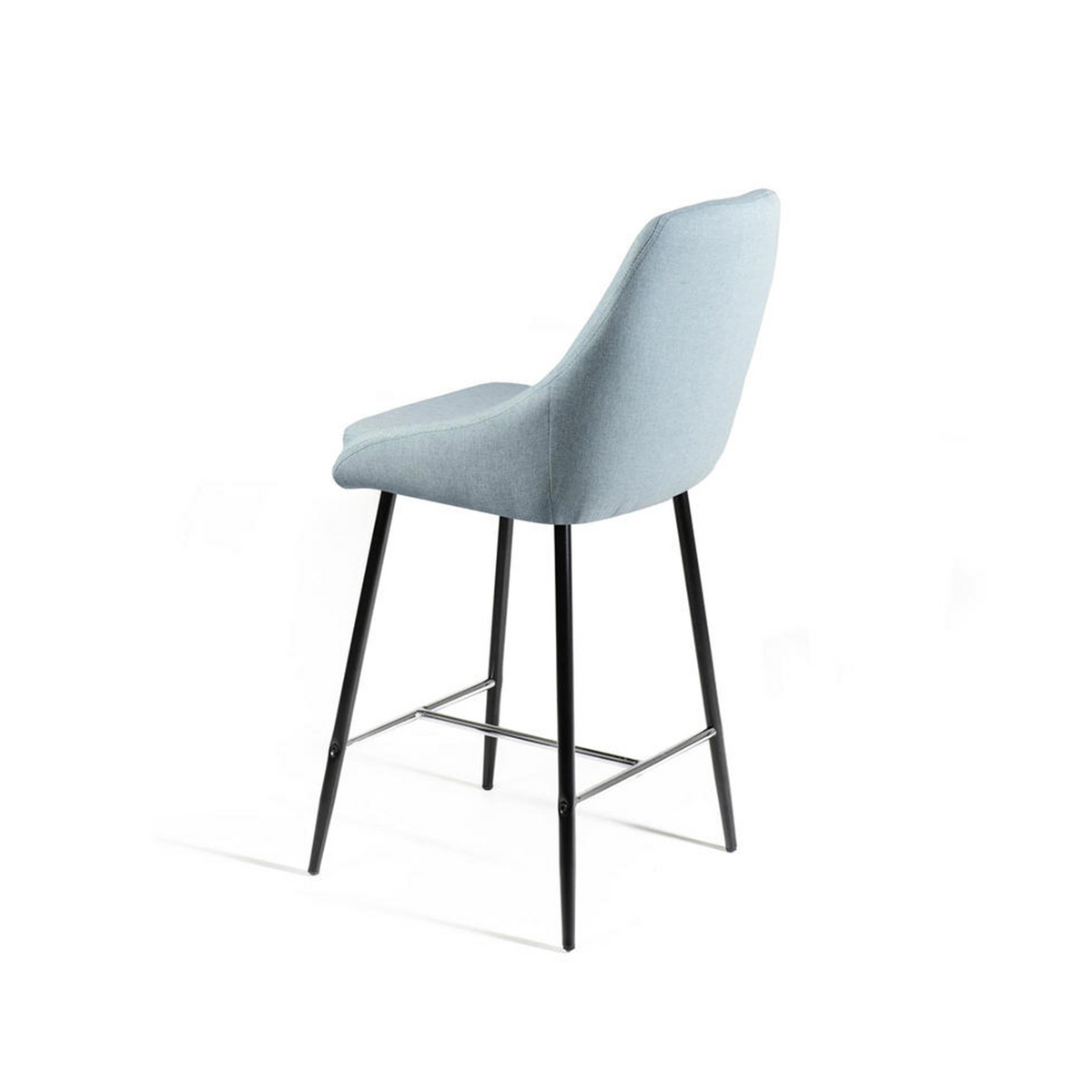 Set di sgabelli alti in tessuto poggiapiedi in metallo "Petit" cm 46x49 97h