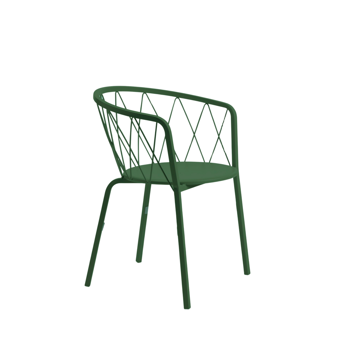 Sedia da giardino in metallo verniciato impilabili "Daisy" cm 57x55 75h