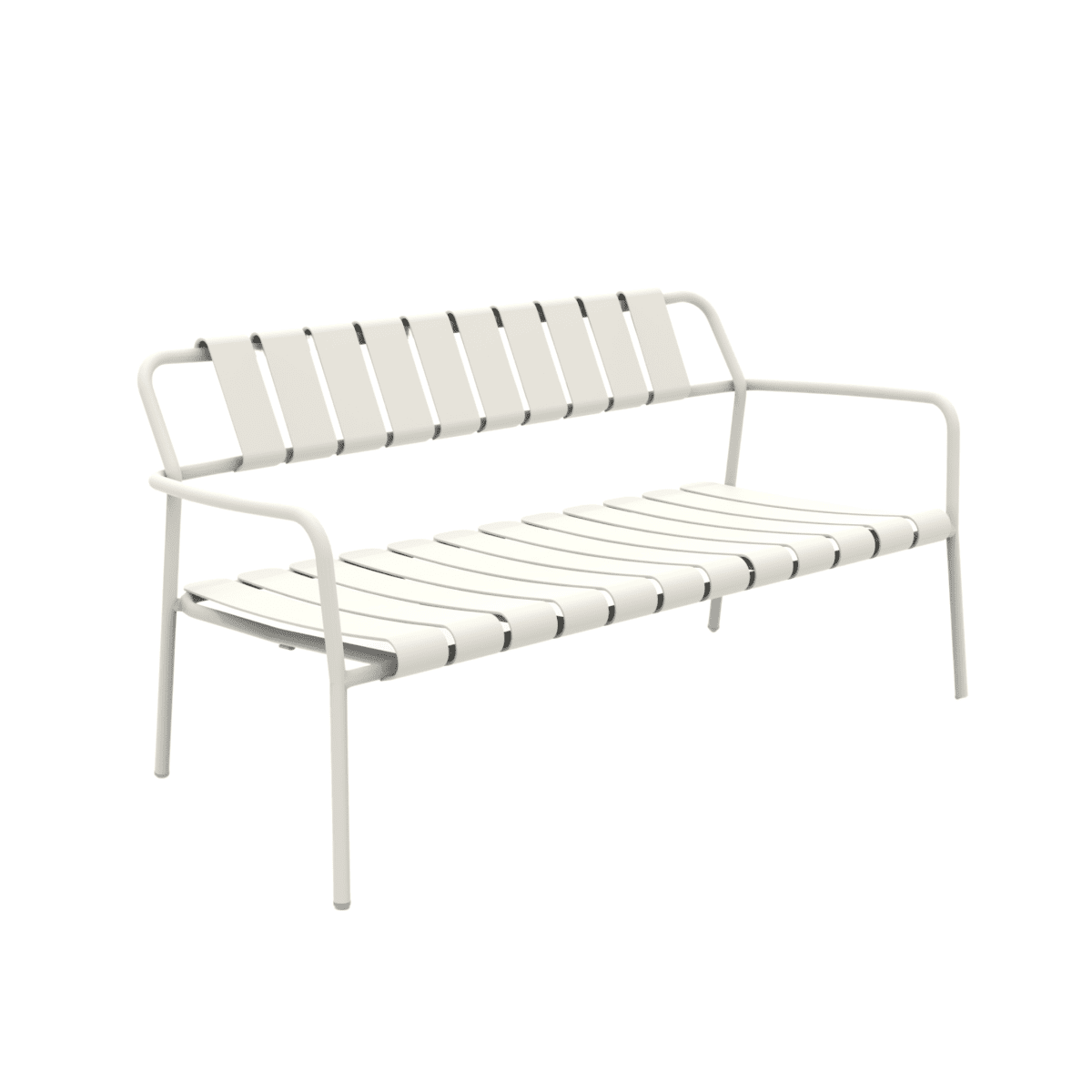 Panchina lounge in alluminio "Verdea" divanetto da giardino cm 146x70 76h - MondoViro