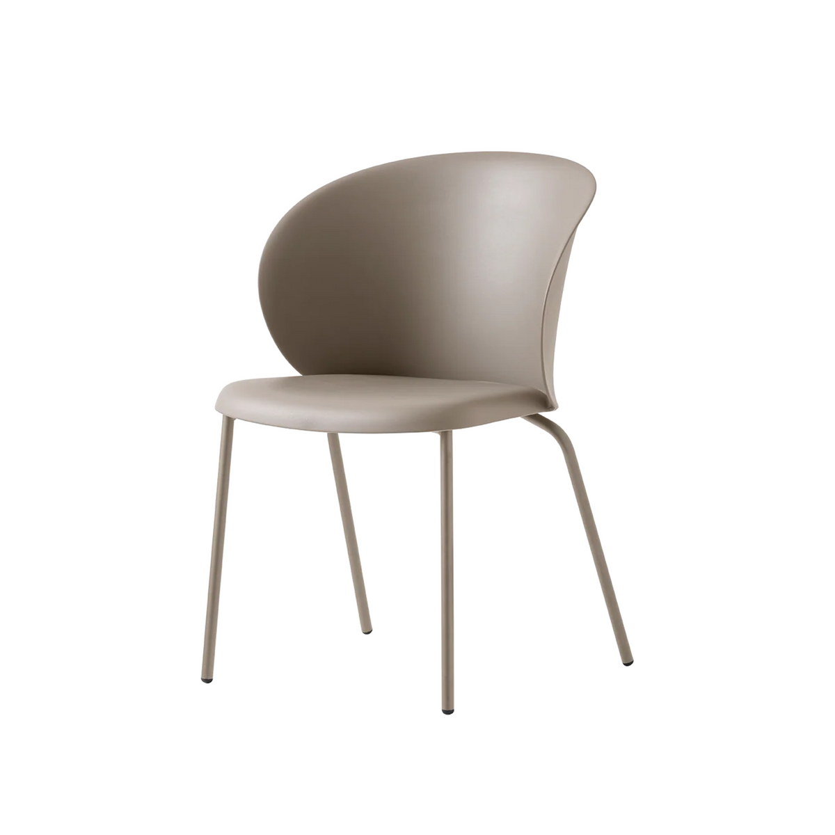 Set di sedie moderne "Tuka" in metallo e polipropilene impilabili cm 55x59 86h