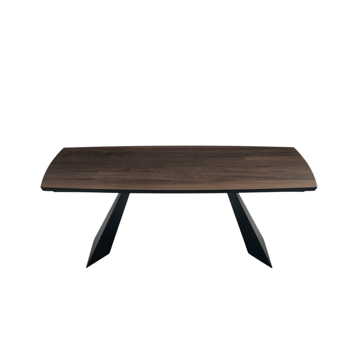 Tavolo fisso da pranzo "Nora" con base in metallo e piano in legno rovere - MondoViro