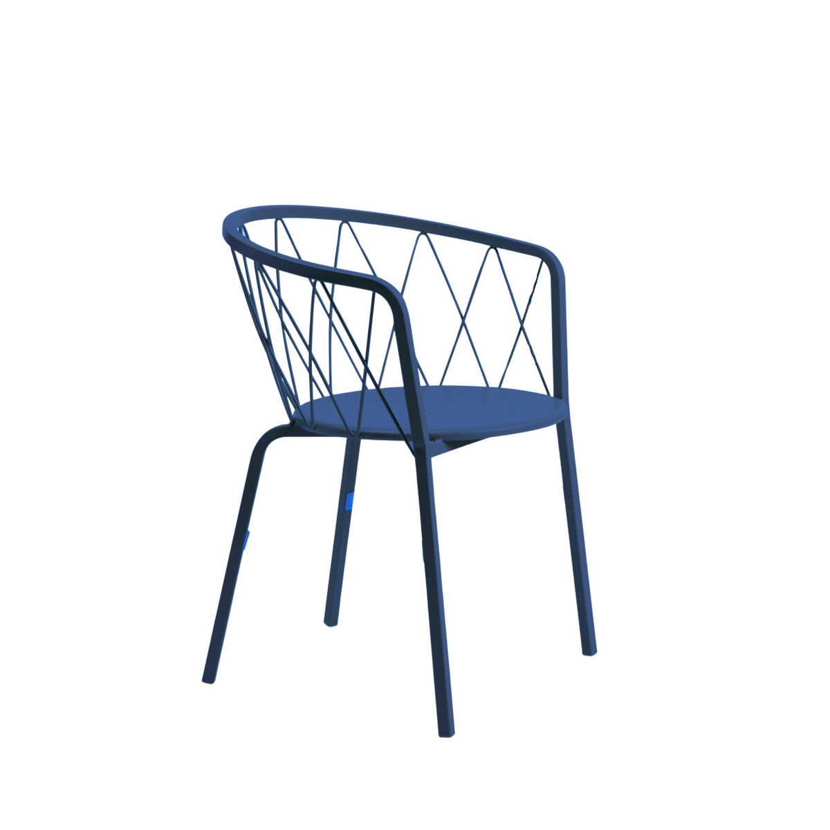 Sedia da giardino in metallo verniciato impilabili "Daisy" cm 57x55 75h