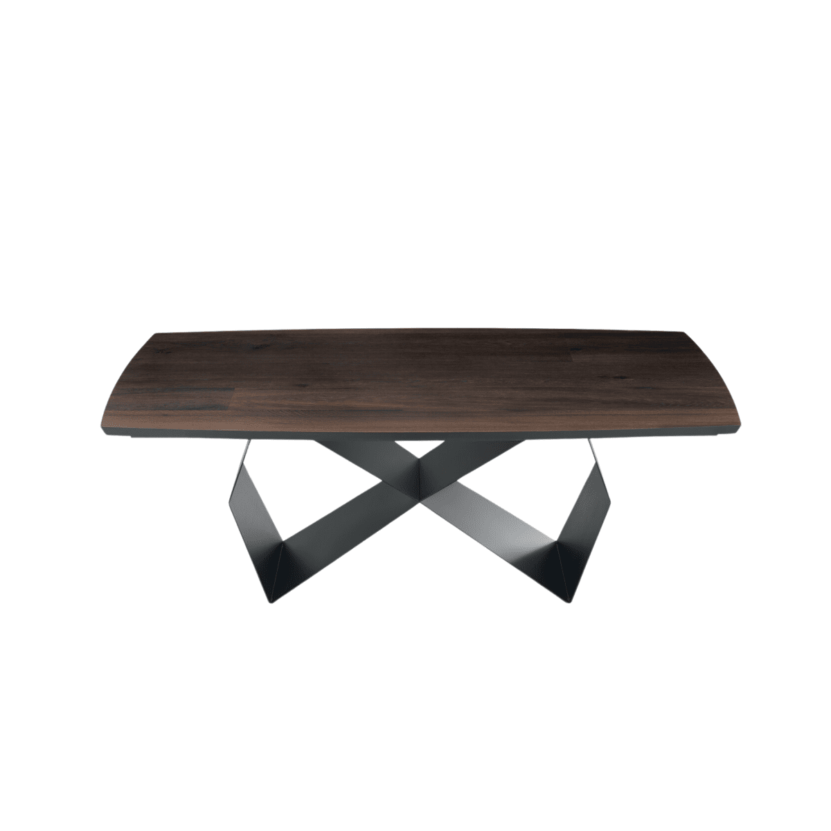 Tavolo allungabile da pranzo "Reina" con base in metallo e piano in rovere cm 200/300x100 75h - MondoViro