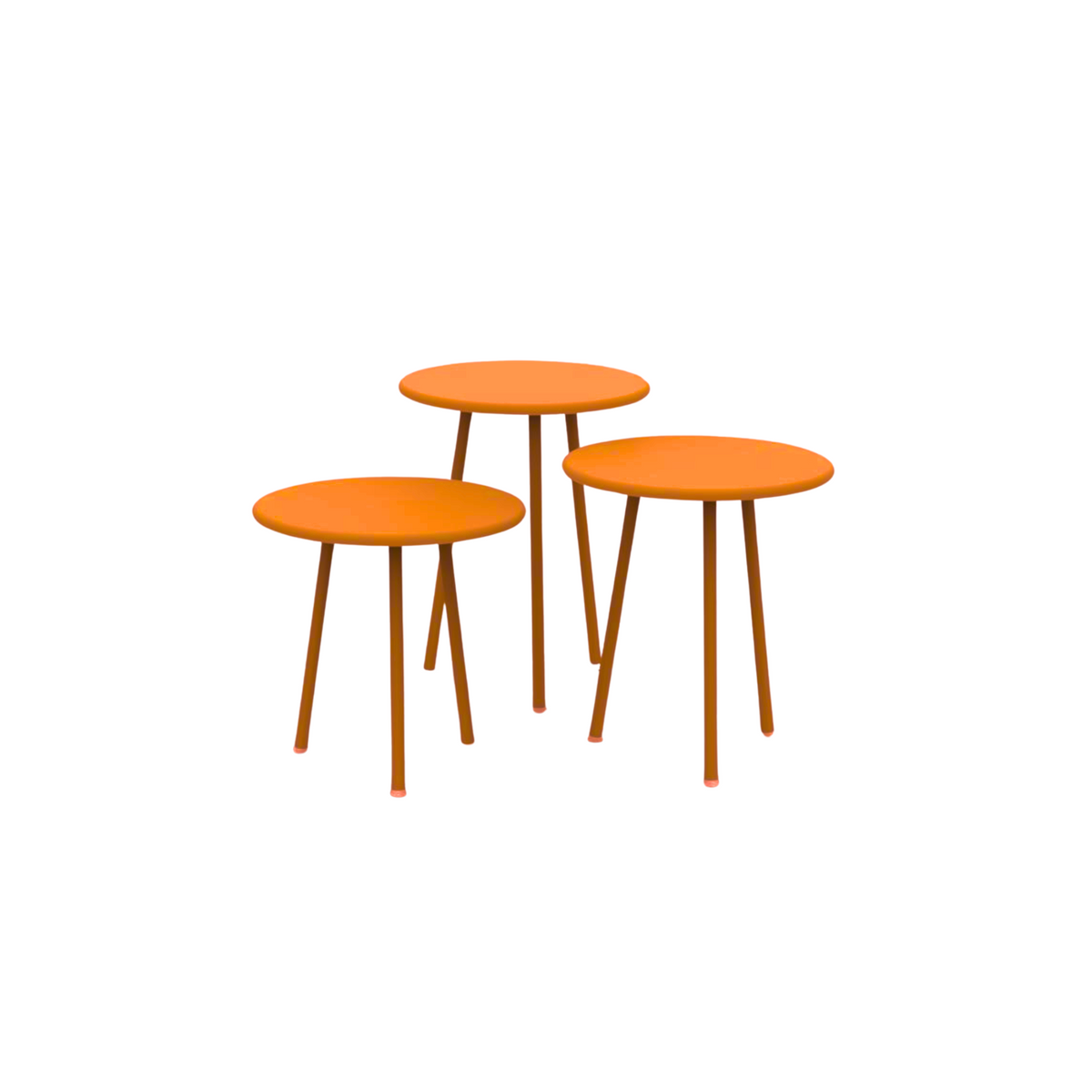 Set di 3 tavoli bassi in metallo "Daisy" tavolo da caffè per giardino cm 40x40