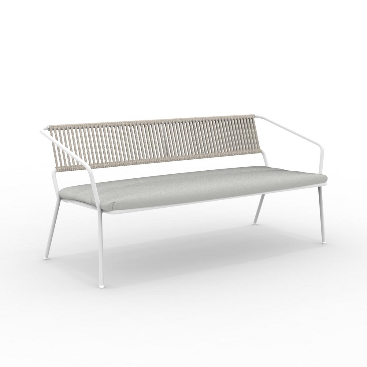 Divano da giardino in metallo "Slot" panca sofà impilabile cm 152x65 72h